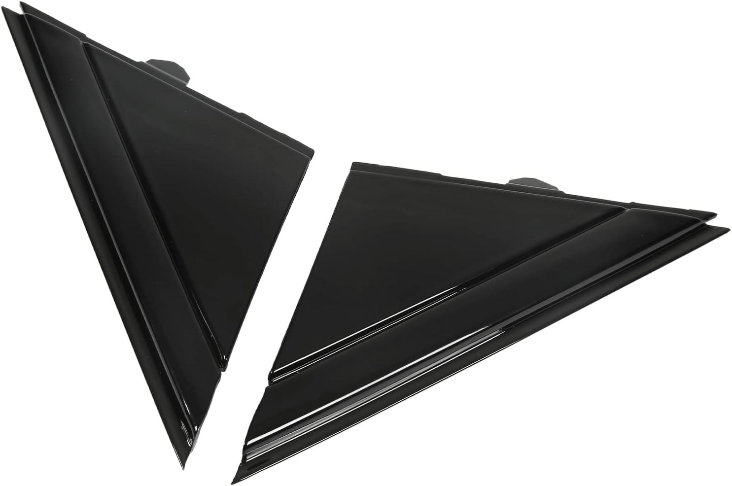 500 Door Mirror Flag Cover 1SH17KX7AA Replacement Plate Trim for 2012-2017 (Glossy Black) image number 3