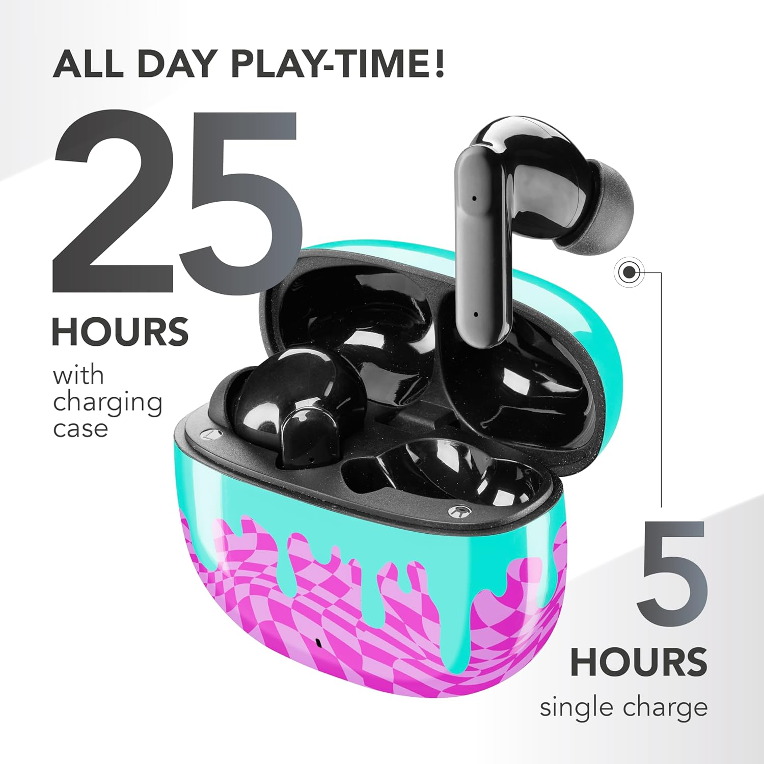 Music Sound - TWS Fantasy Bluetooth Headphones - In-Ear Design - Wireless - Charging Case - Microphone - Playback Time up to 25 Hours - and Patterns image number 3