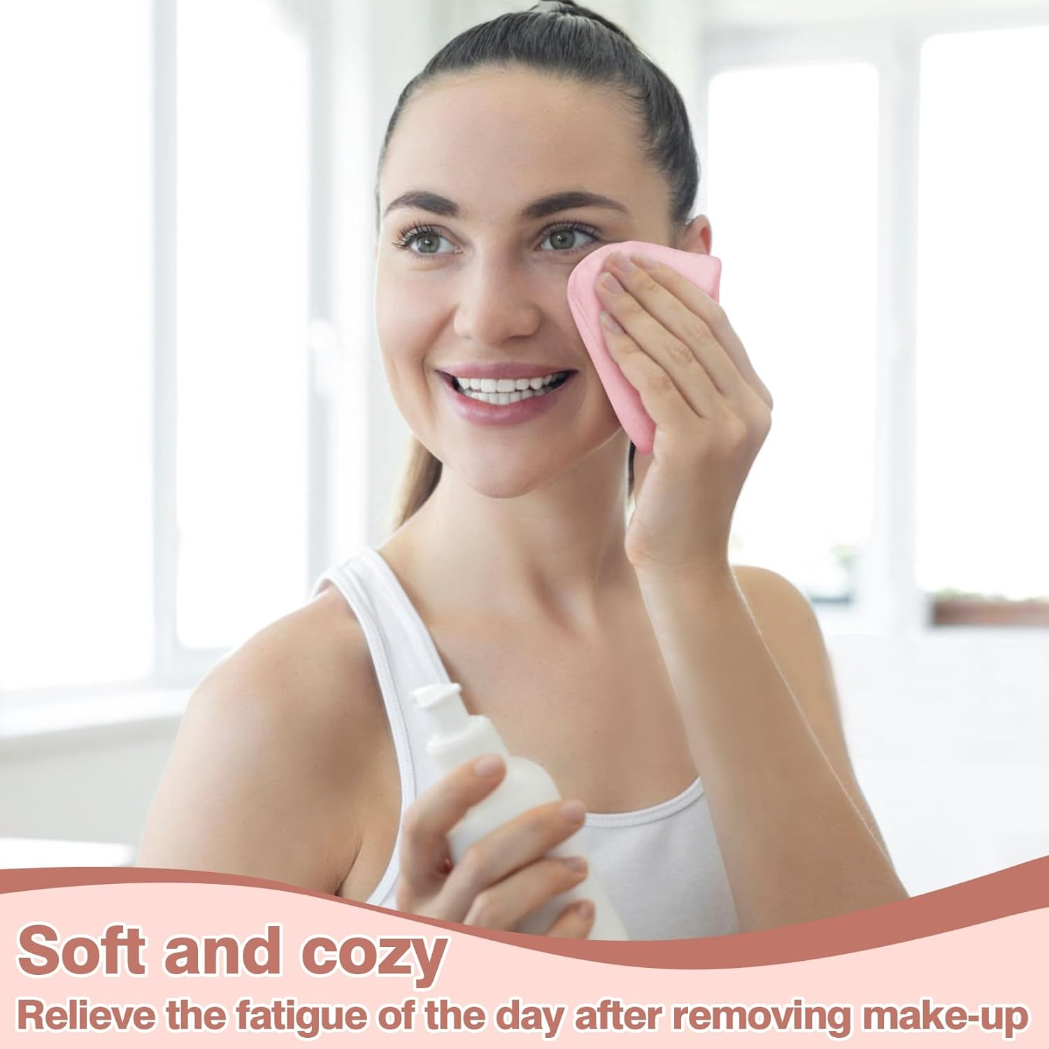 Sukh 8PCS Makeup Remover Cloth - Reusable Microfiber Face Wash Cloth for All Skin Types image number 4