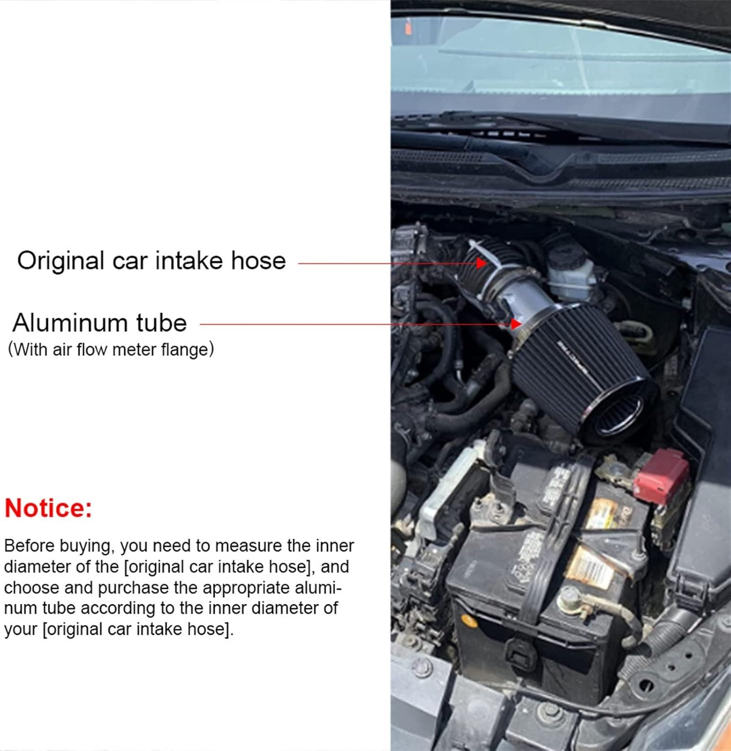 Mass Air Flow Sensor 76Mm Air Flow Sensor Adapter Intake Meter Mount Base Air Flow Adapter Compatible with Nissan Compatible with Compatible with Ford 3Inch image number 4