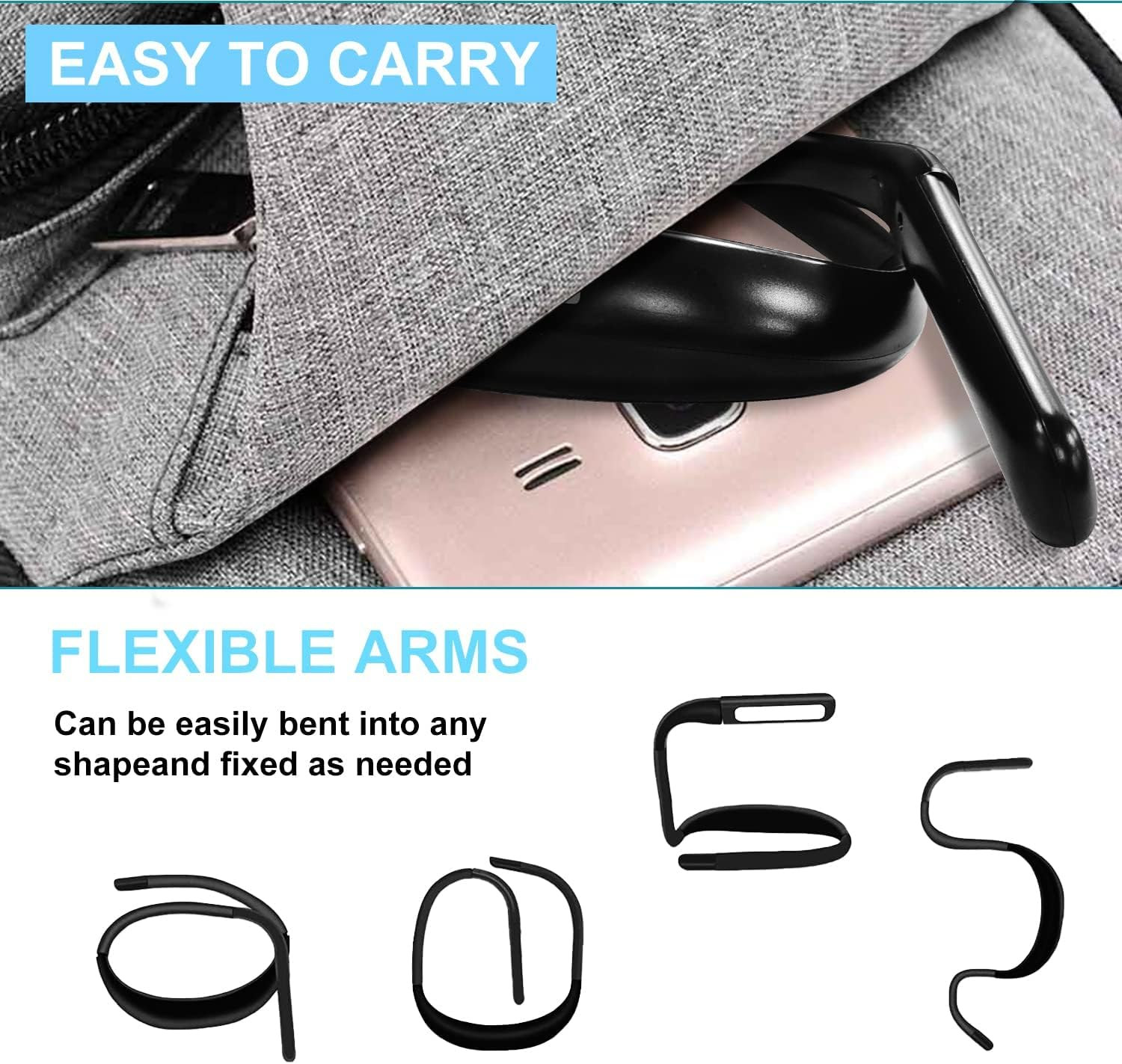 LED Neck Reading Light,Book Light in Bed,Adjustable Brightness Desk Lamp,3 Color with Bendable Arms,Suitable for Repairing,Night Running,Walking,Knitting,Camping (1PCS) image number 7