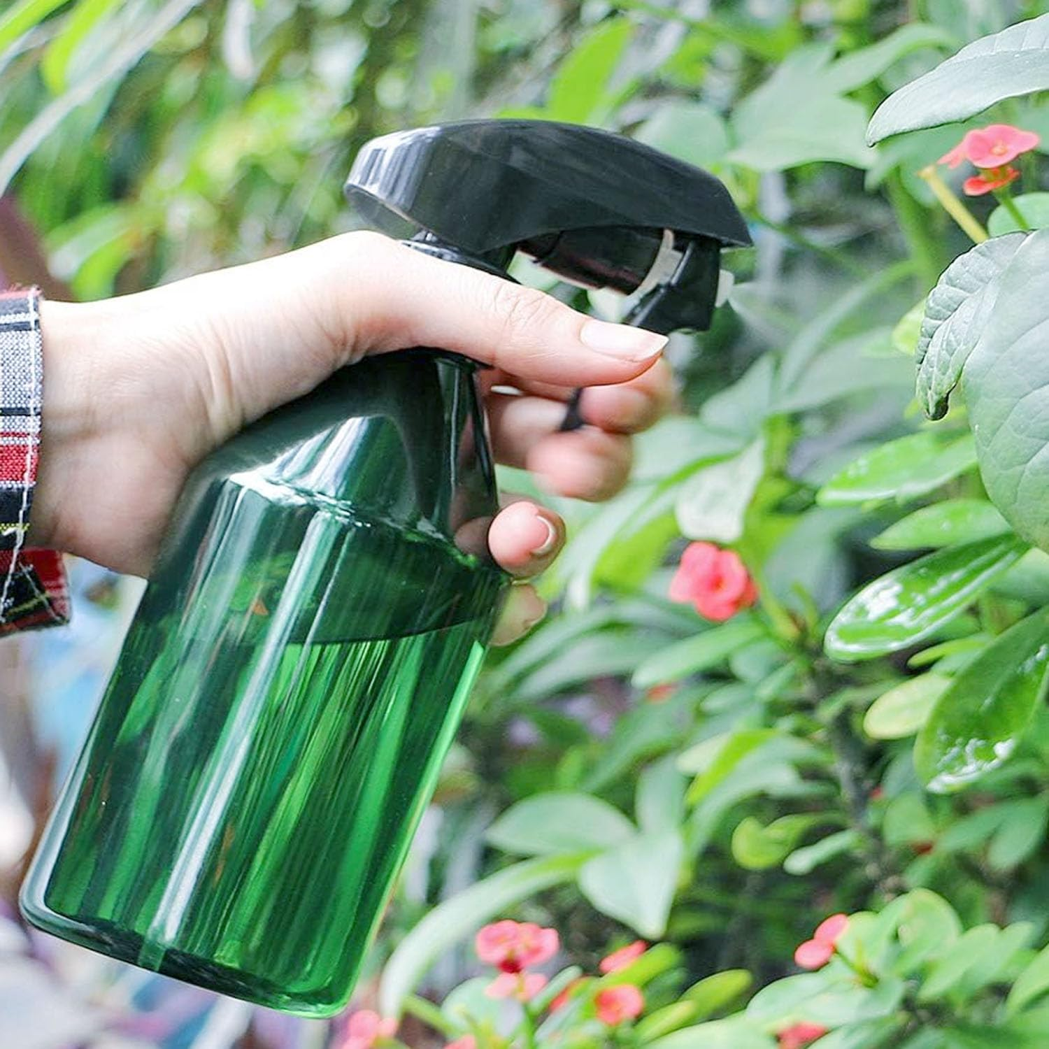 2 PCS Reusable Plant Miste Spray Bottles with 8 Waterproof Labels, 300Ml 10 Oz Fine Mist Spray Bottle for Cleaning Solution Gardening Trigger Water Empty Sprayer image number 2