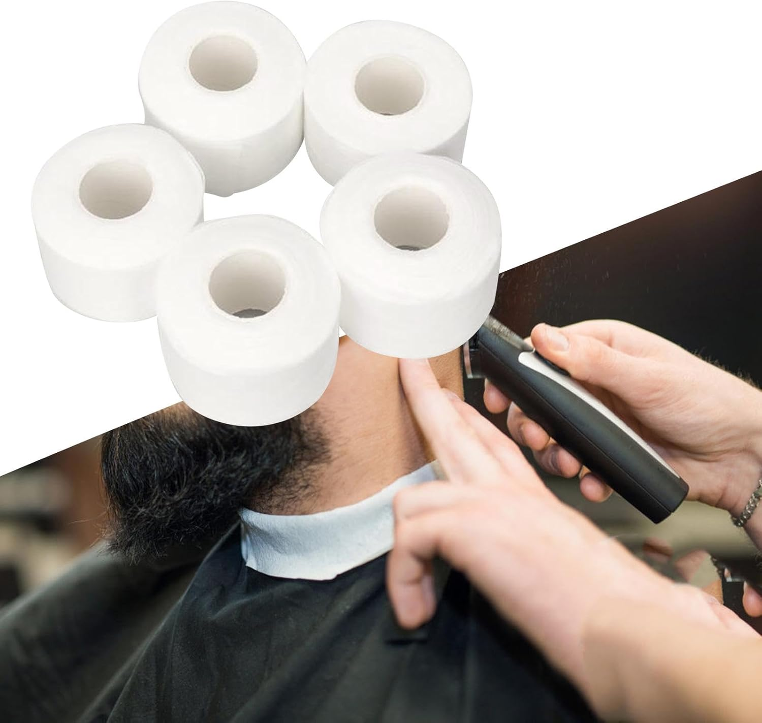 Eigell 5Pcs Barber Neck Strips,Hairdressing Tools,Disposable,Flexible Barber Shop Supplies Hair Cutting Accessory for Hair Cutting Beauty Services image number 6