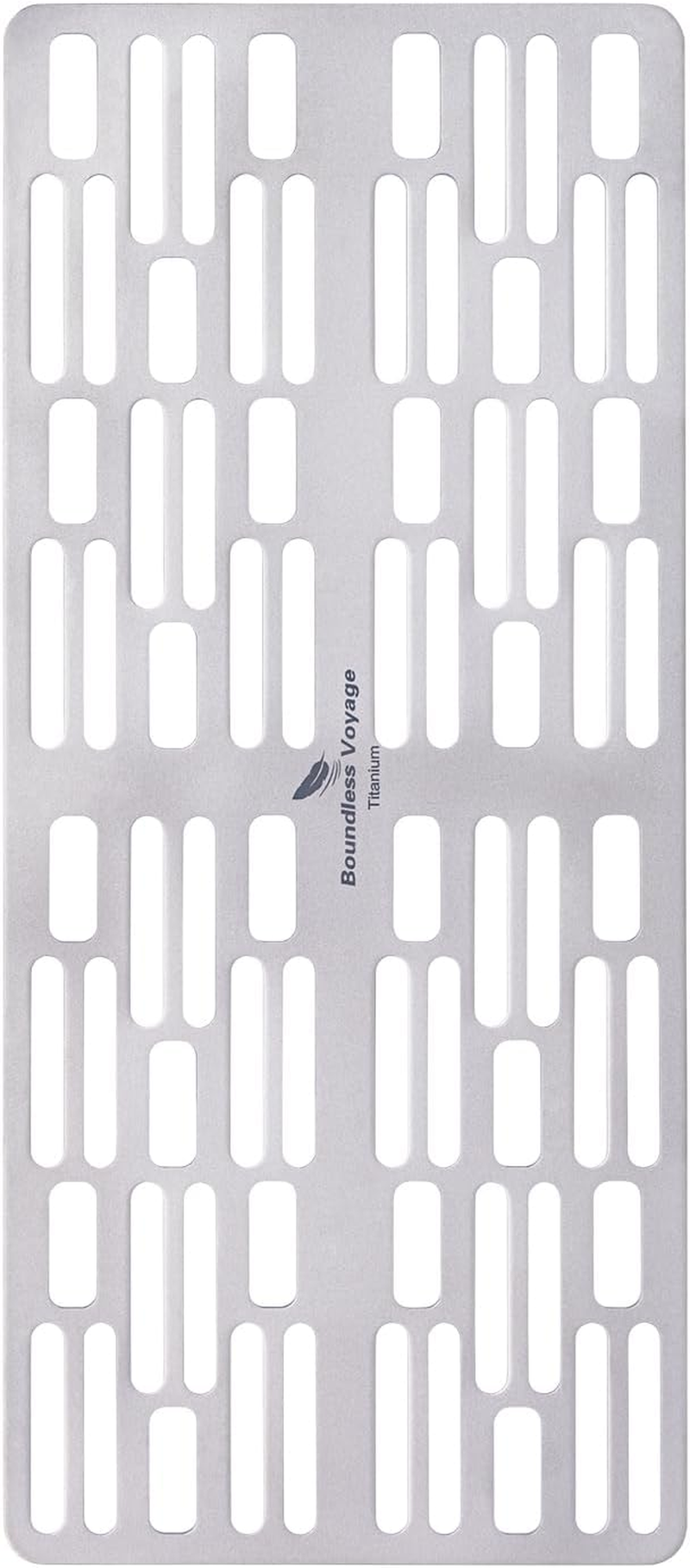 Boundless Voyage Grill Grate, Camp BBQ Roasting Grill Ultralight Titanium Plate Durable Mini Charcoal Barbecue Broiler for Home Garden Outdoor Beach Picnic Hiking Camping Backpacking Ti2022C