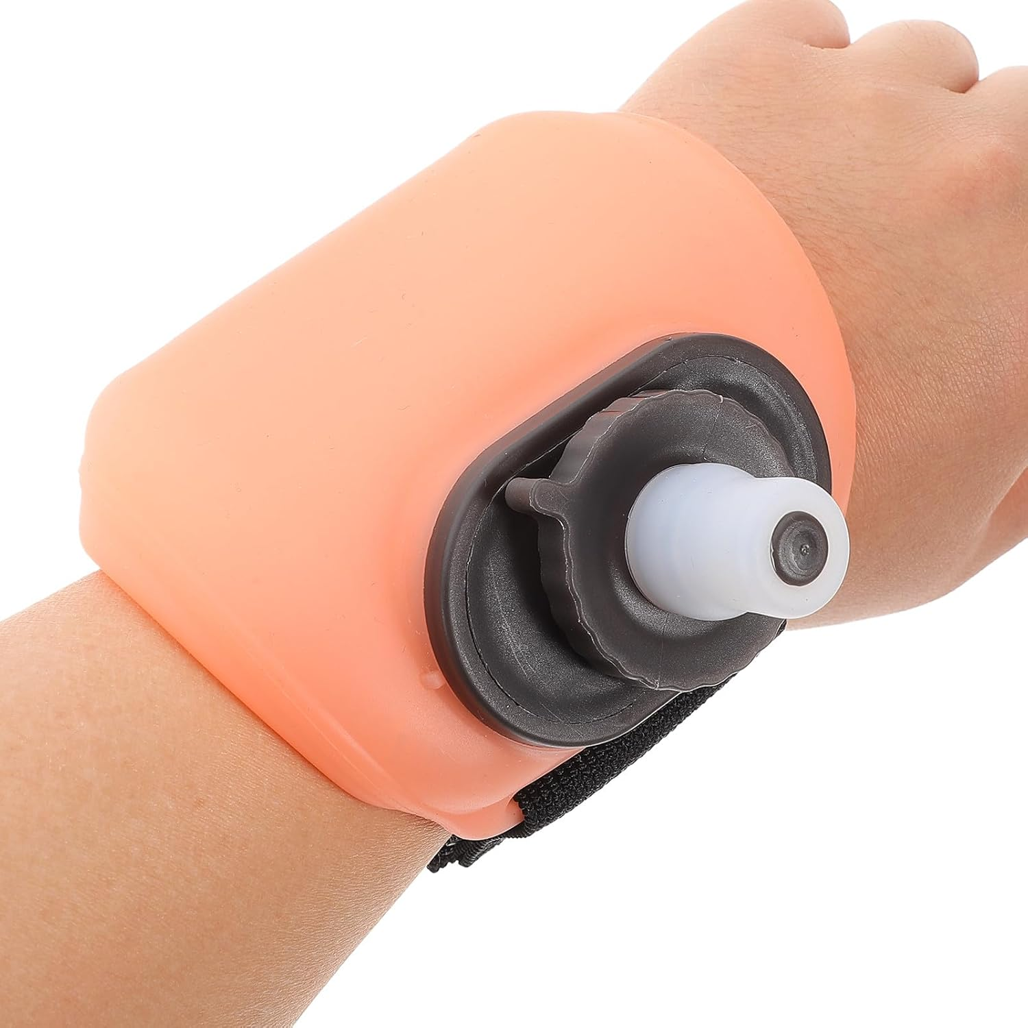 KESYOO Outdoor Sports Water Bottle 400Ml Semi- Orange Wrist Band Hydration Bottle for Running Cycling Hiking Portable Fitness Water Kettle image number 3