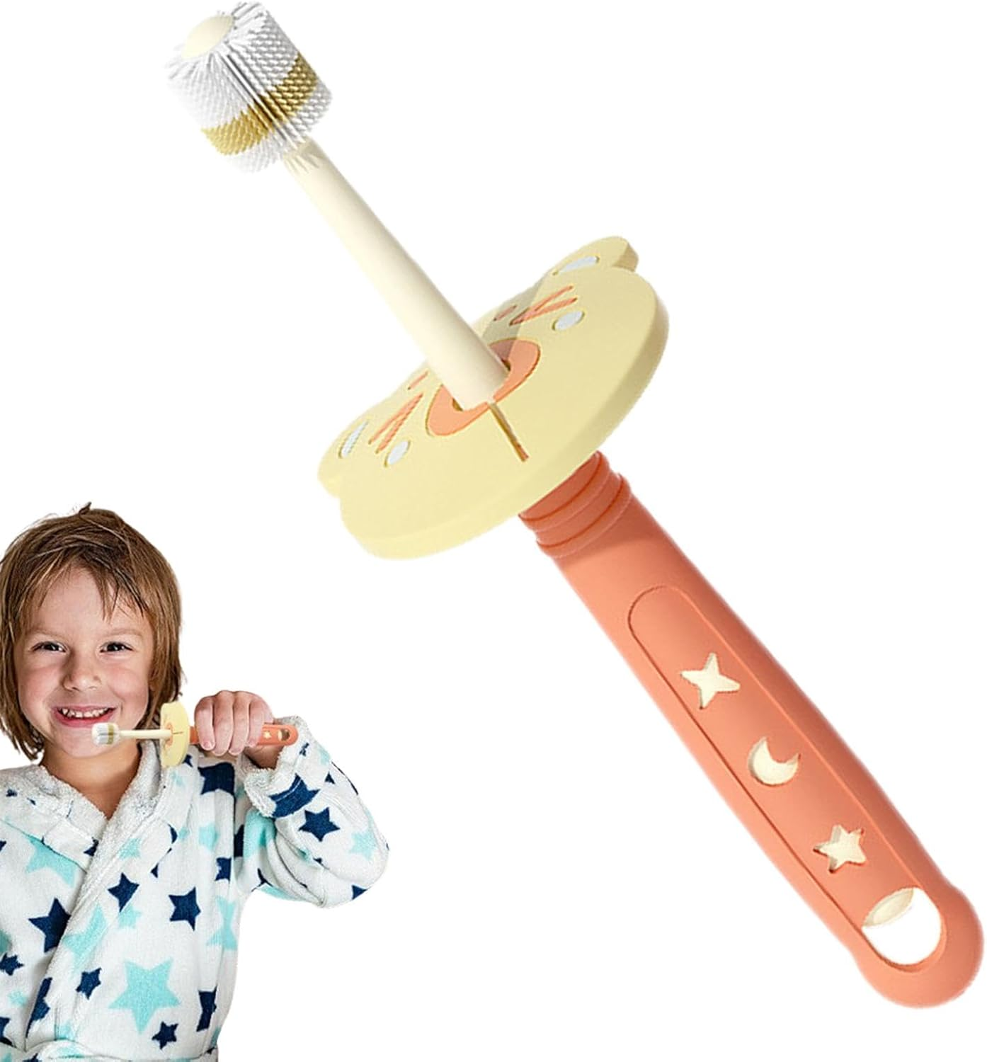 Soft Nano Manual Toothbrush - 360&deg; Nano Bristles Set,Portable Toothbrushes with Safety Protection for Kids, Boys,Children Aged 1-12 image number 5