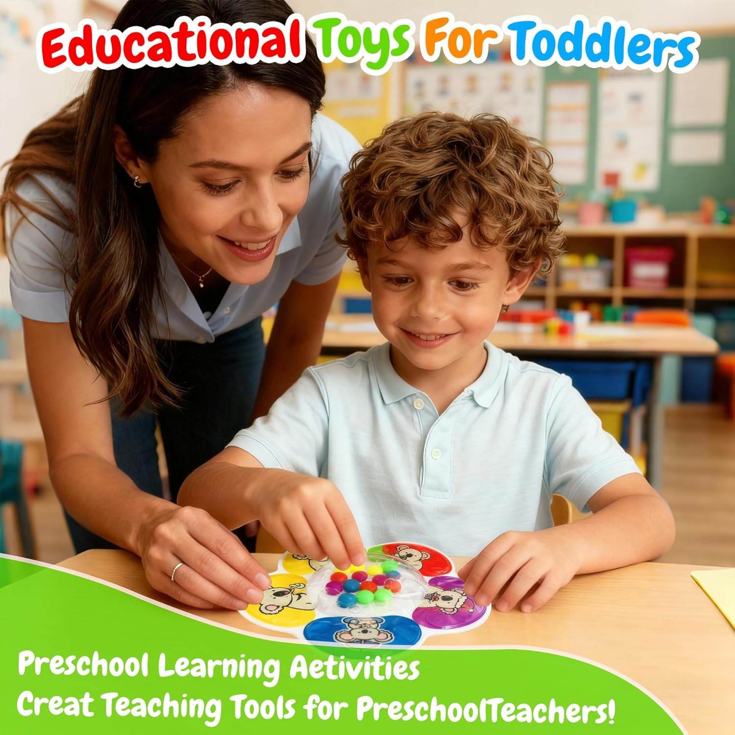 Koala Color Sorting Sensory Toy Toddler - Fine Motor Color Matching Game Quiet Travel Essential Toy Calm down Montessori Autism ADHD Fidgets Xstmas Easter Basket Stuffers for Kids Boy Girl 3+ image number 4