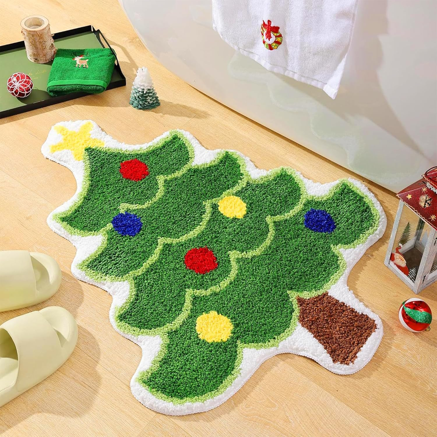Bathroom Rug Mat, Cute Soft Absorbent Bath Rugs, Non-Slip Plush Shaggy Bath Carpet for Shower Floor, Toilet, Tub image number 5