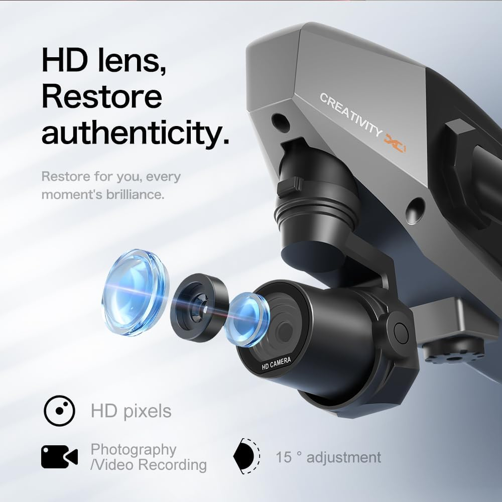 Bargainpop Foldable Mini Drone with HD Camera Dual Lens 2.4G Wifi FPV RC Quadcopter Optical Flow Localization Gesture Control with Carry Case Photography Drone with 3 Batteries image number 3