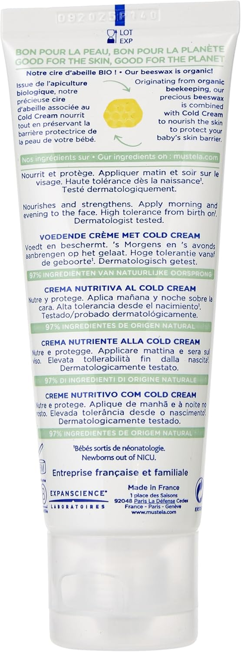 Mustela Nourishing Face Cream with Cold Cream - for Dry Skin, 40 Ml image number 3