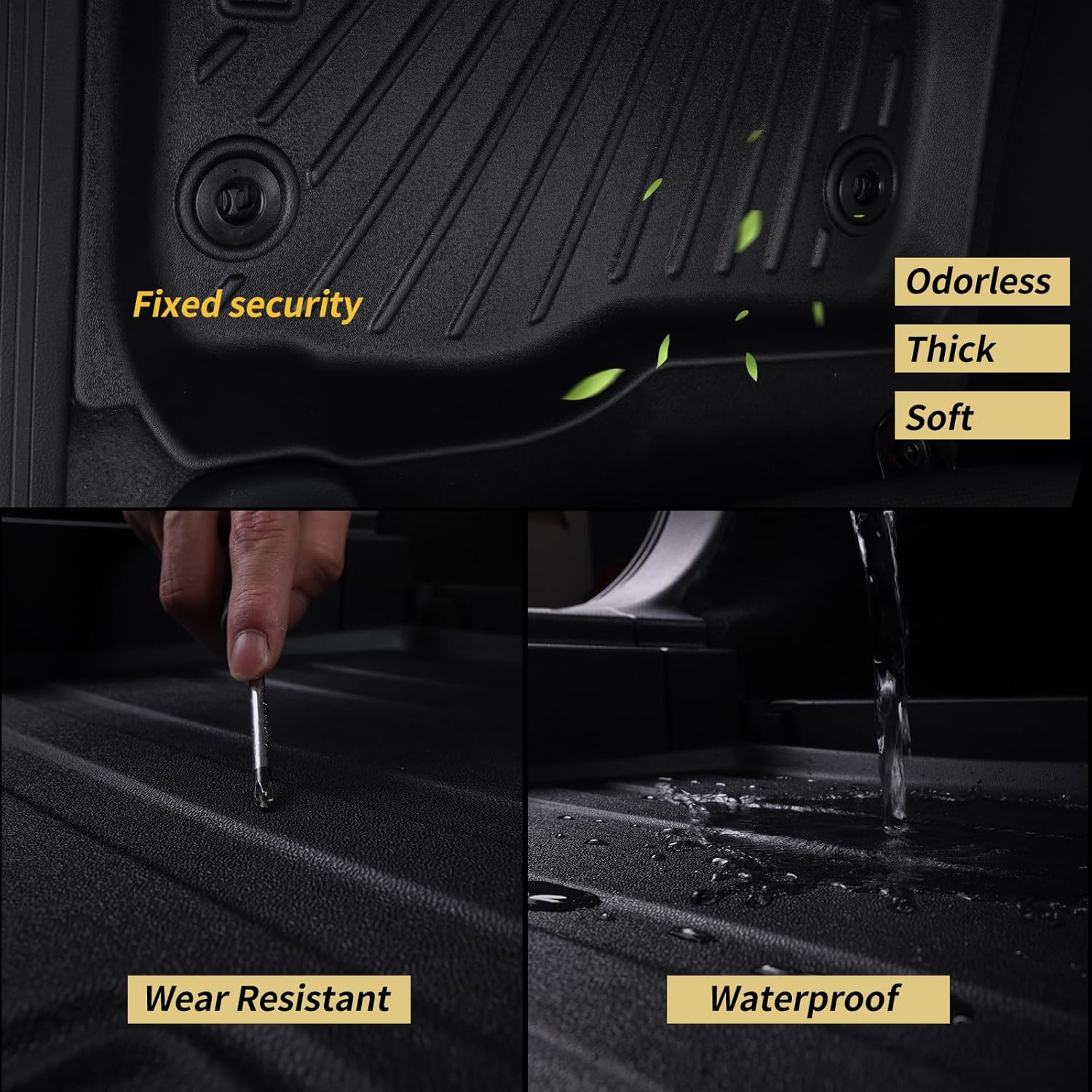 WAYIDSS Floor Mats for Kia Carnival 2022 2023 2024 2025-NON Hybrid, 3 Rows Full Set(Only Fits 8 Seats.Fits LX W/Seat Package, EX and SX. Does NOT Fit Prestige Models),Tpe All Weather Car Floor Liners image number 6