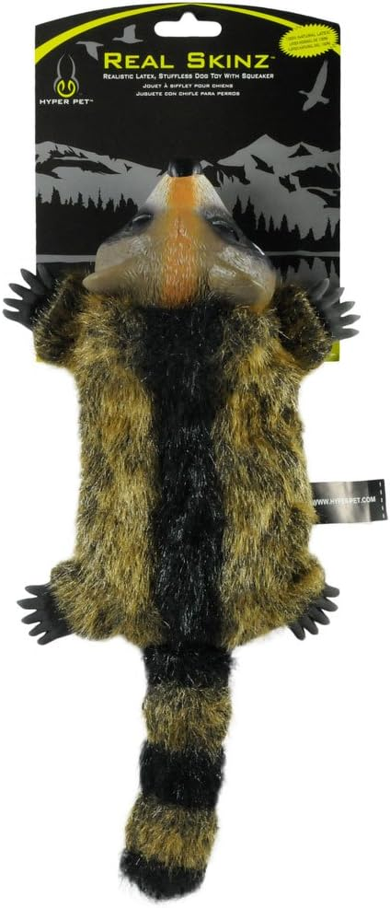 Hyper Pet Real Skinz Opossum Plush Dog Toy image number 2