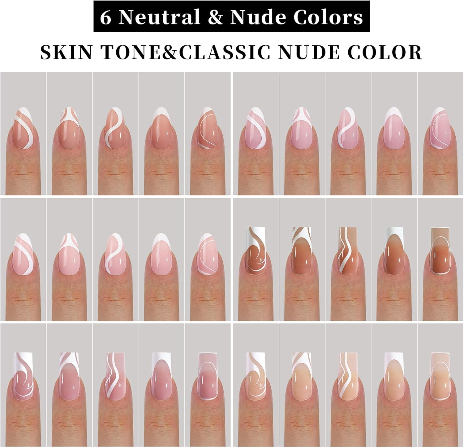 Nail Tips Set, 450PCS Nail Tips for Acrylic Nails, Full Cover French Ballerina Nail Tips Fake Nails, Soft Gel Fake Nails Tips, Soak off Fake Nail for Nail Tips Art Salons and Home DIY, 028 image number 2
