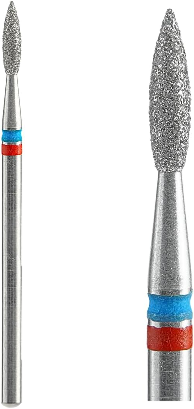 STALEKS PRO DUO Flame Diamond Cutter Set 3 Pieces 2.1 X 0.8Mm Cuticle Manicure Pedicure Flame Shape (Soft Grit, Medium)