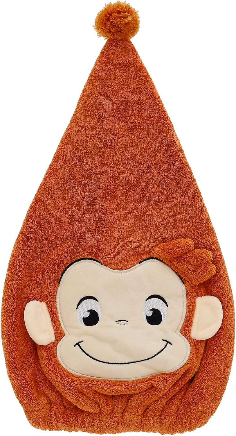 Marushin Towel Cap, Swimming for Kids, Curious George Cap, Hair Drying, Hair Absorbent, Quick-Drying, Towel, Girls, Boys, Characters, Swimming, Sea, 4765038300 image number 4