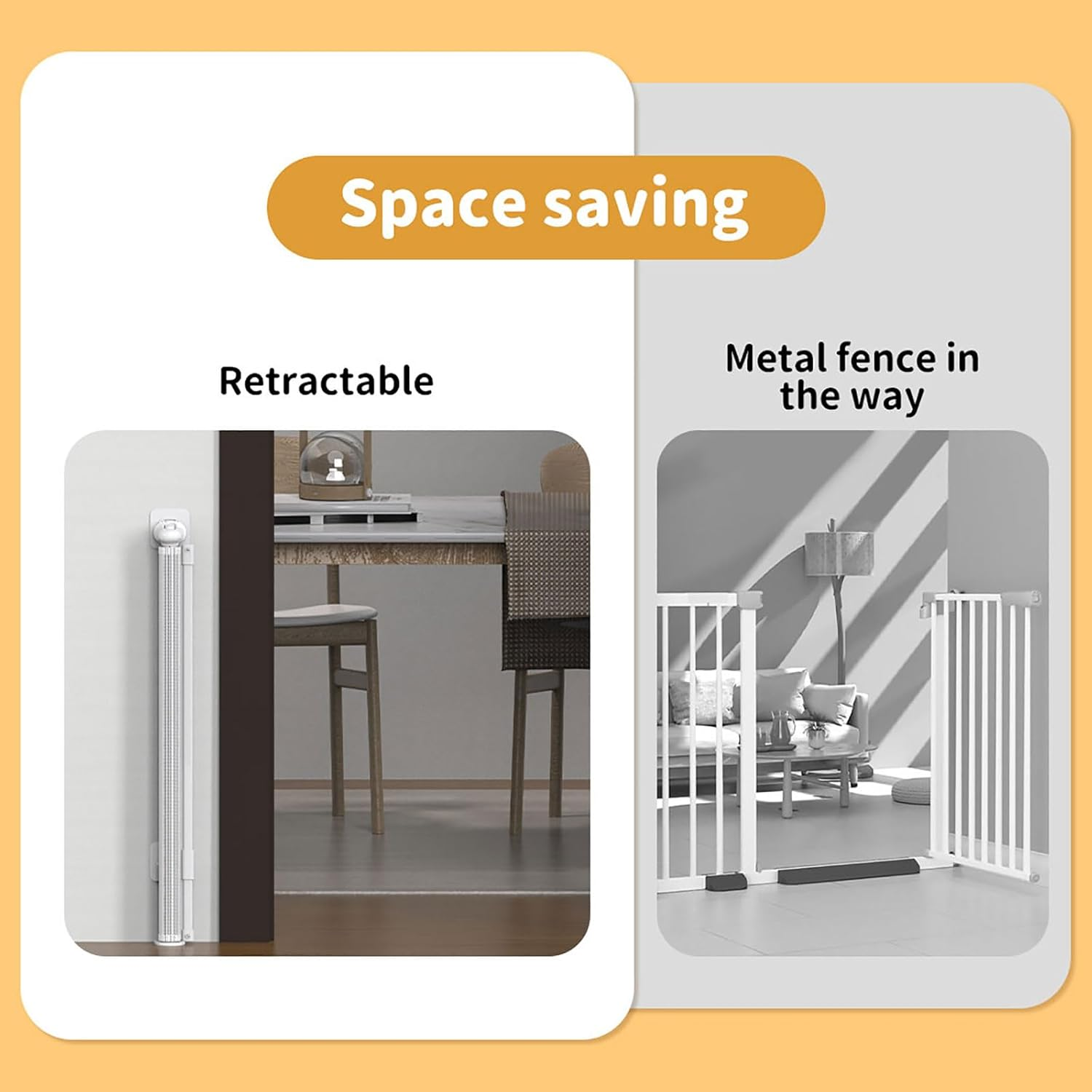 Bopeep Safety Gate, Adjustable Retractable Mesh Barrier for Children and Pets, Quiet Operation, Flexible Installation, Stair and Doorway Guard(300Cm X 89Cm, Grey) image number 4