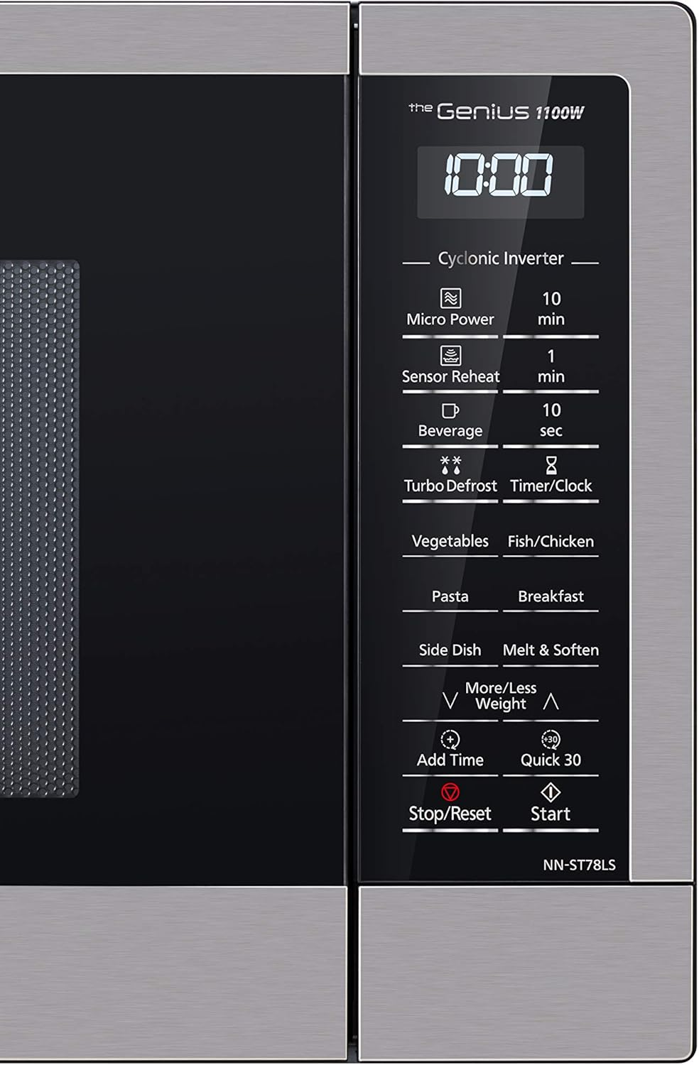 Panasonic 44L 1100W Cyclonic Inverter Microwave Oven with Genius Sensor, Stainless Steel (NN-ST78LSQPQ) image number 4
