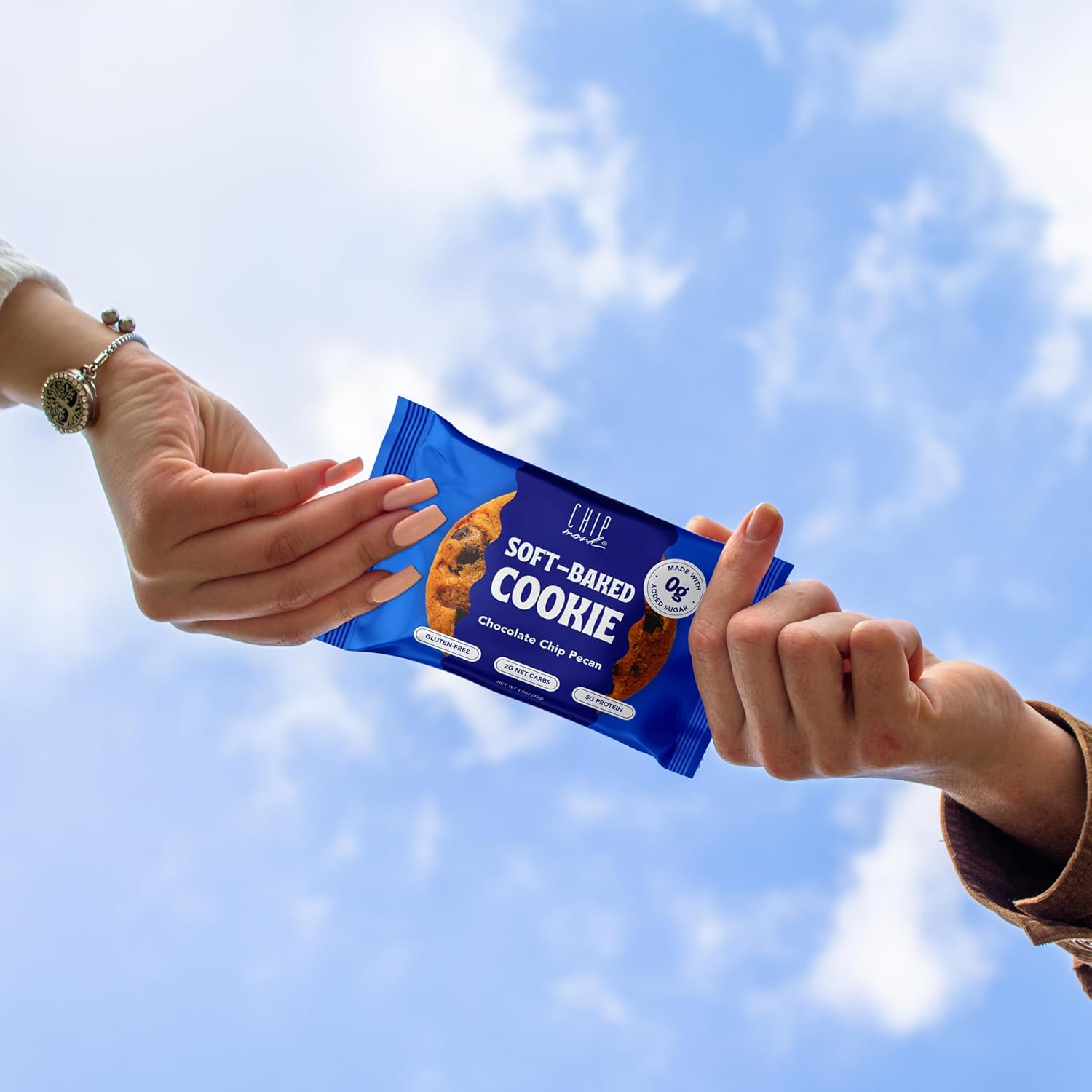 Chipmonk Keto Cookies - Chocolate Chip Pecan (6 Pack) Low Carb Keto Snacks - Gluten-Free, High Fat, Low Sugar, Ketogenic Sweet Snack Foods, Healthy Macro Nutrition Treats