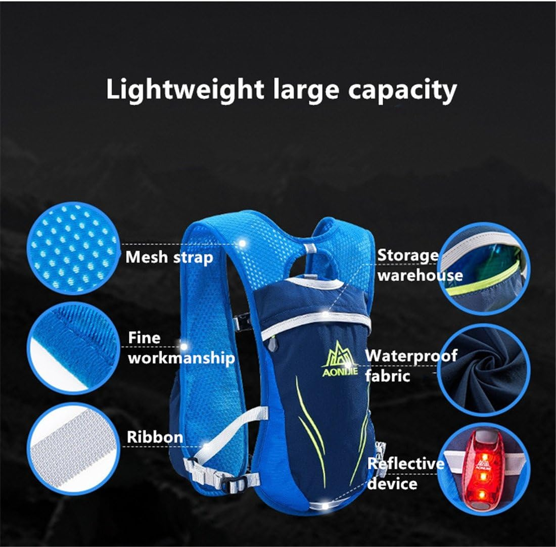 AONIJIE Lightweight Unisex 5.5L Running Race Hydration Vest Hydration Pack Backpack Riding Bag