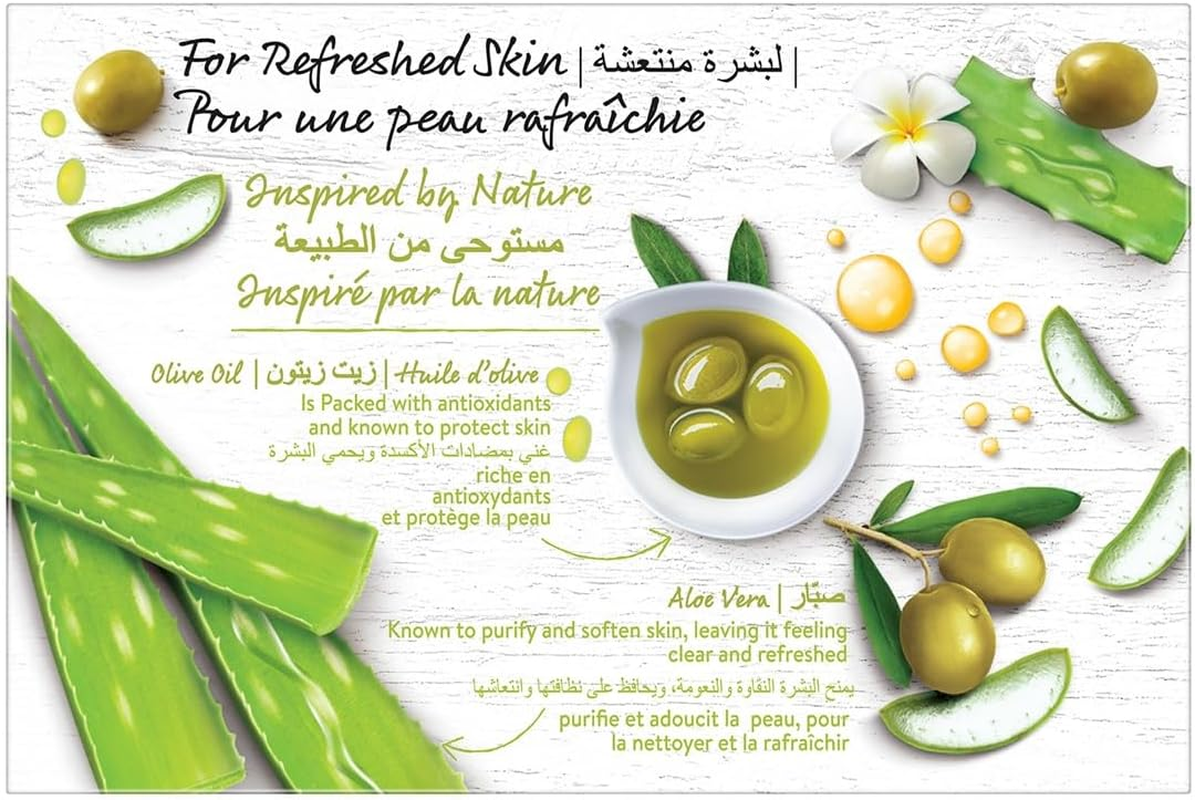 Pears Natural&eacute; Detoxifying Aloe Vera Bar Soap with 100% Natural Aloe Vera & Olive Oil| Paraben-Free Moisturising Soap with Mild Fragrance| Dermatologically Tested & Eco-Friendly (Pack of 4) image number 5