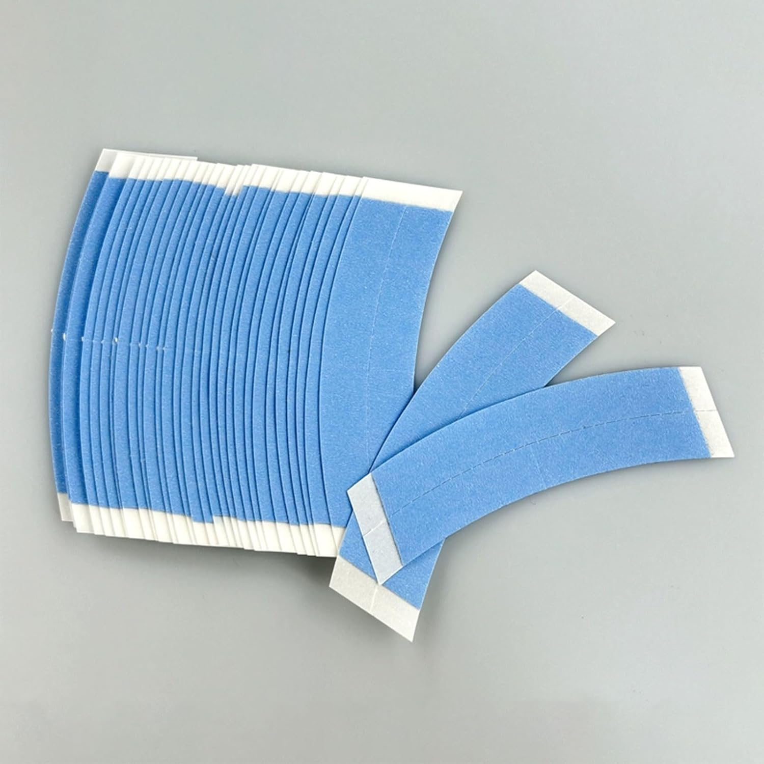 Xolixorium 120-PCS Double-Sided Extension Tabs - 4Cmx0.8Cm Adhesive Strips for Hair Weaves, Washable Bonding Tape with Low-Residue Formula image number 1