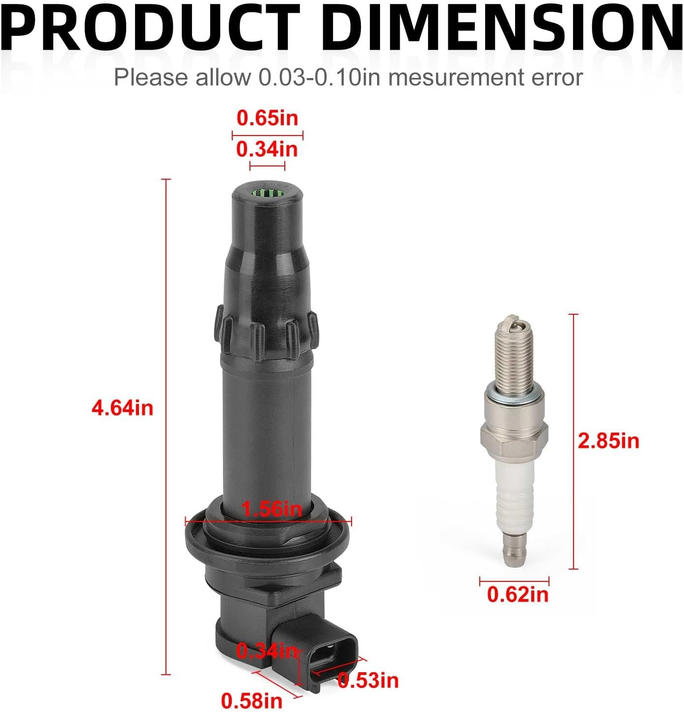 Ignition Stick Coil & Spark Plug for Kawasaki KX250F 2006 2007 2008 2009 2010 image number 2