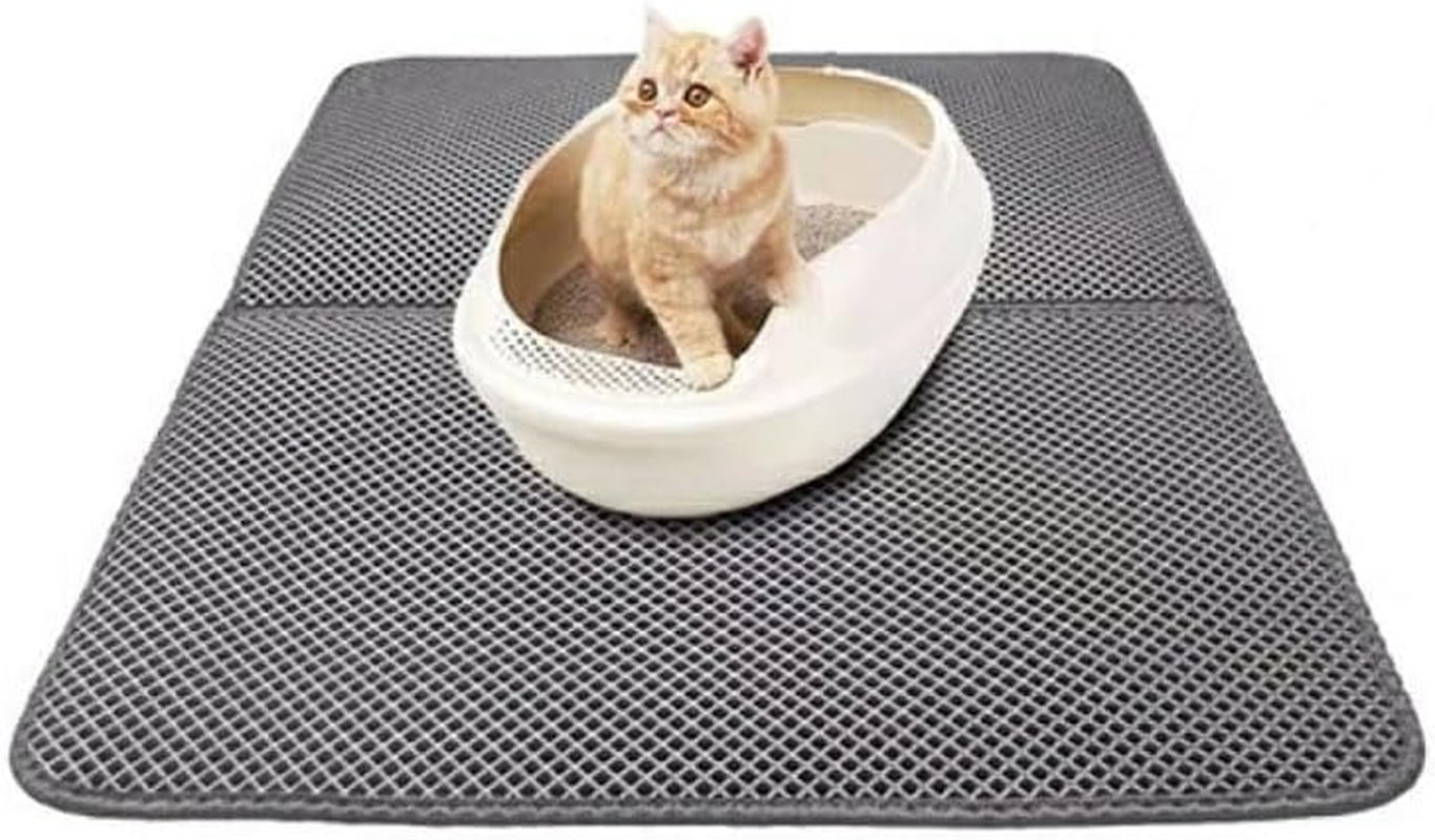 Best Answer Cat Sand Mat, Sand Removing Mat, Large, Gray, 21.7 X 29.5 Inches (55 X 75 Cm), Cat Sand Catcher, Foldable, Dog, Cat Sand Mat, Cat Sand Shatterproof, Cat Toilet Supplies, Pets, Double Layer image number 2