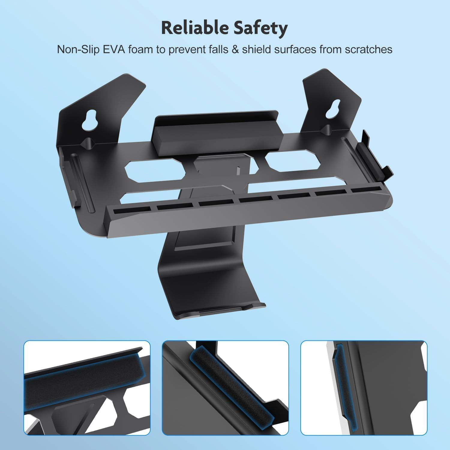 Metal Wall Mount for Nintendo Switch 2 Console, Switch 2 Organizer Shelf Base Kit behind TV, Switch 2 Accessories with 7 Card Slots and 4 Joy-Con Hanger, Carbon Black