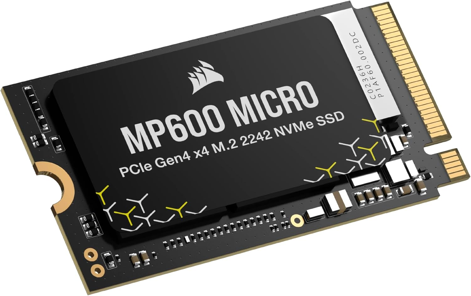 Corsair MP600 Micro 1TB M.2 Nvme Pcie X4 Gen4 SSD &ndash; M.2 2242 &ndash; up to 7,000Mb/Sec Sequential Read &ndash; High-Density 3D TLC NAND &ndash; Compatible with Lenovo Legion Go and Thin Pcie 4.0 Laptops &ndash; Black image number 2