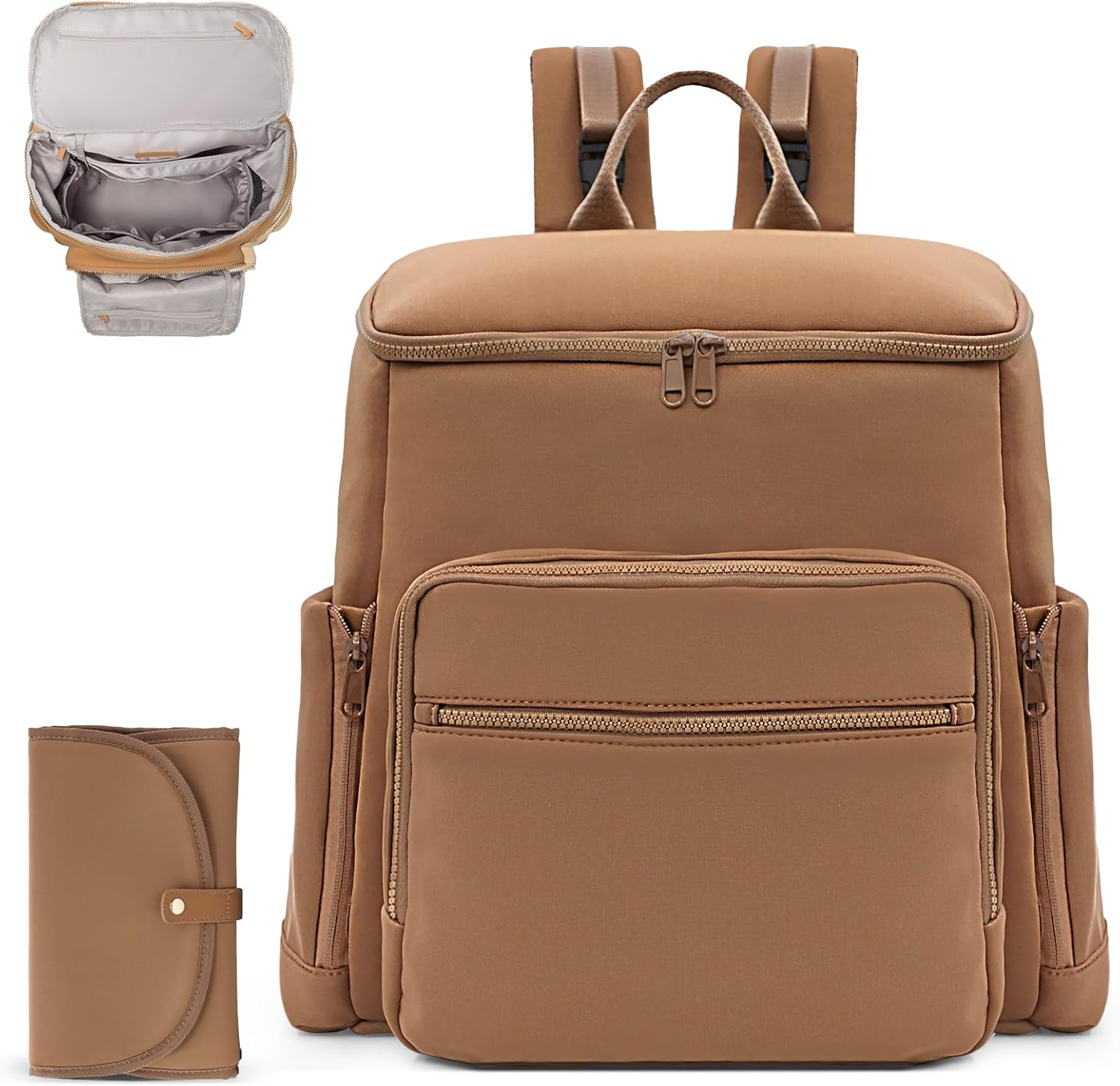 ILCOLPO Neoprene Diaper Bag Backpack Baby Bag with 12 Pockets Baby Diaper Bag for Boys Girls