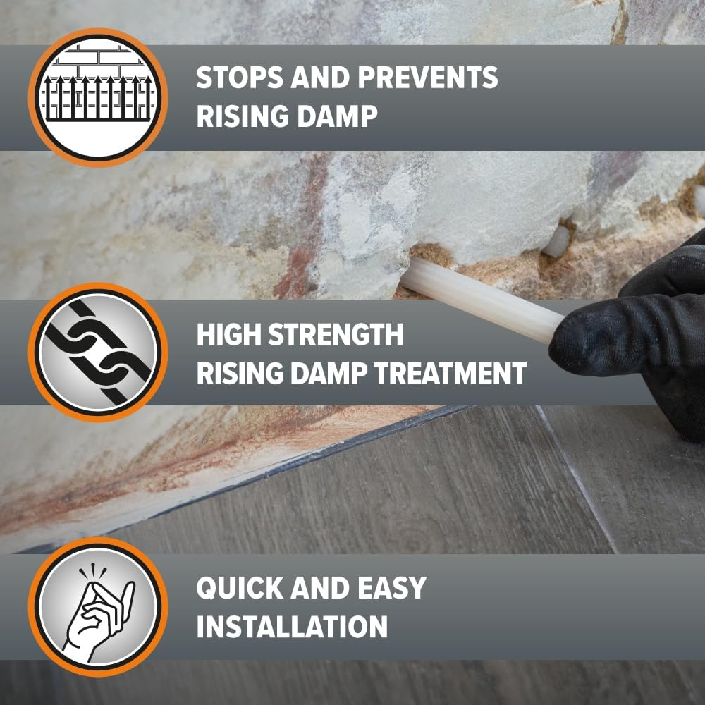 Dryrod Damp Proofing Rods - Next Generation Rising Damp Treatment (50 Pack)