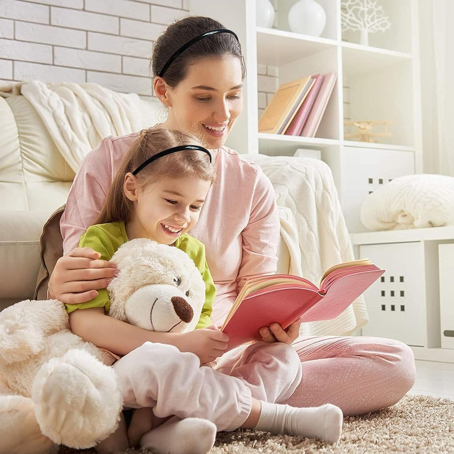 Dinghaole 4 Packs Plastic Headband, Plastic Plain Sport Headbands, Black Non-Slip Hair Hoop, DIY Hair Hoop Gripper Teeth Hairband, Unisex Sport Fashion Hair Band Accessories for Women and Men-8Mm Wide image number 6