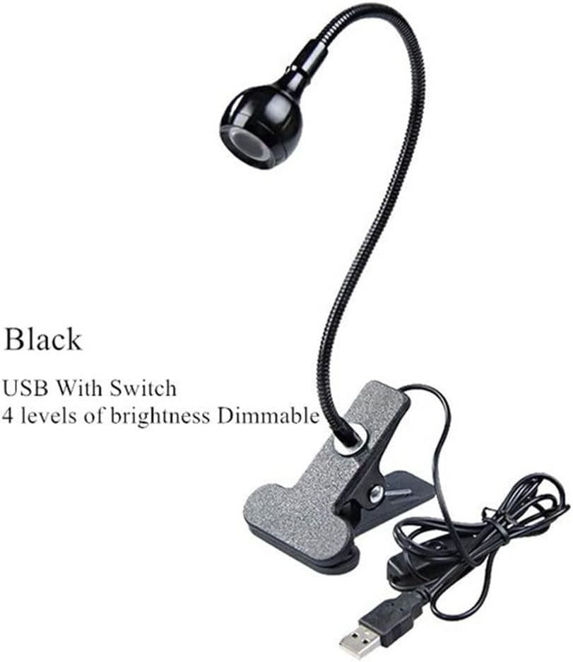 Nail Dryer Nail Art Tools Led Ultraviolet Lights Light Desk Lamp Clip on Flexible Metal Tube Lamp USB Mini Uv Gel Curing Portable Nail Dryer Nail Lamp image number 4