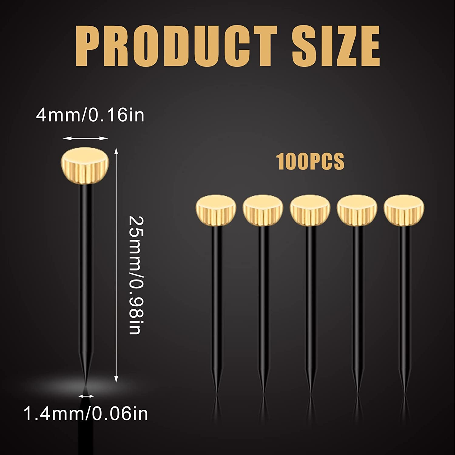 100Pcs Picture Hanging Nails, Sturdy Hanging Hardware Nails Picture Hanger Nails for Woodworking and Hanging Picture Photo Frames (0.98Inch Long) image number 4