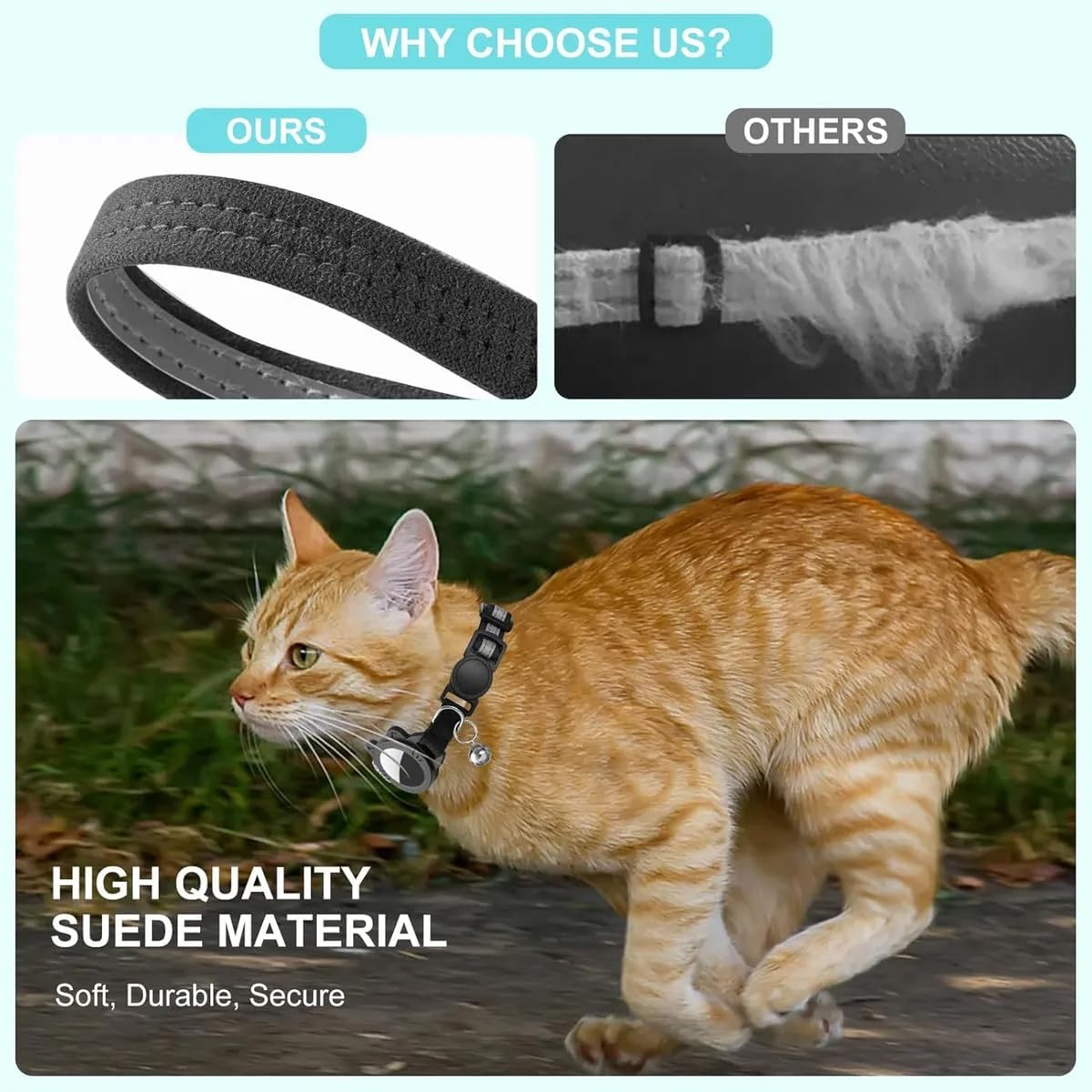 Airtag Dog Collar &ndash; Reflective Waterproof GPS Pet Collar for Dogs & Cats, Adjustable & Durable with Built-In Airtag Holder &ndash; Anti-Lost Tracking Compatible with Apple Airtag (Dog Small) image number 4