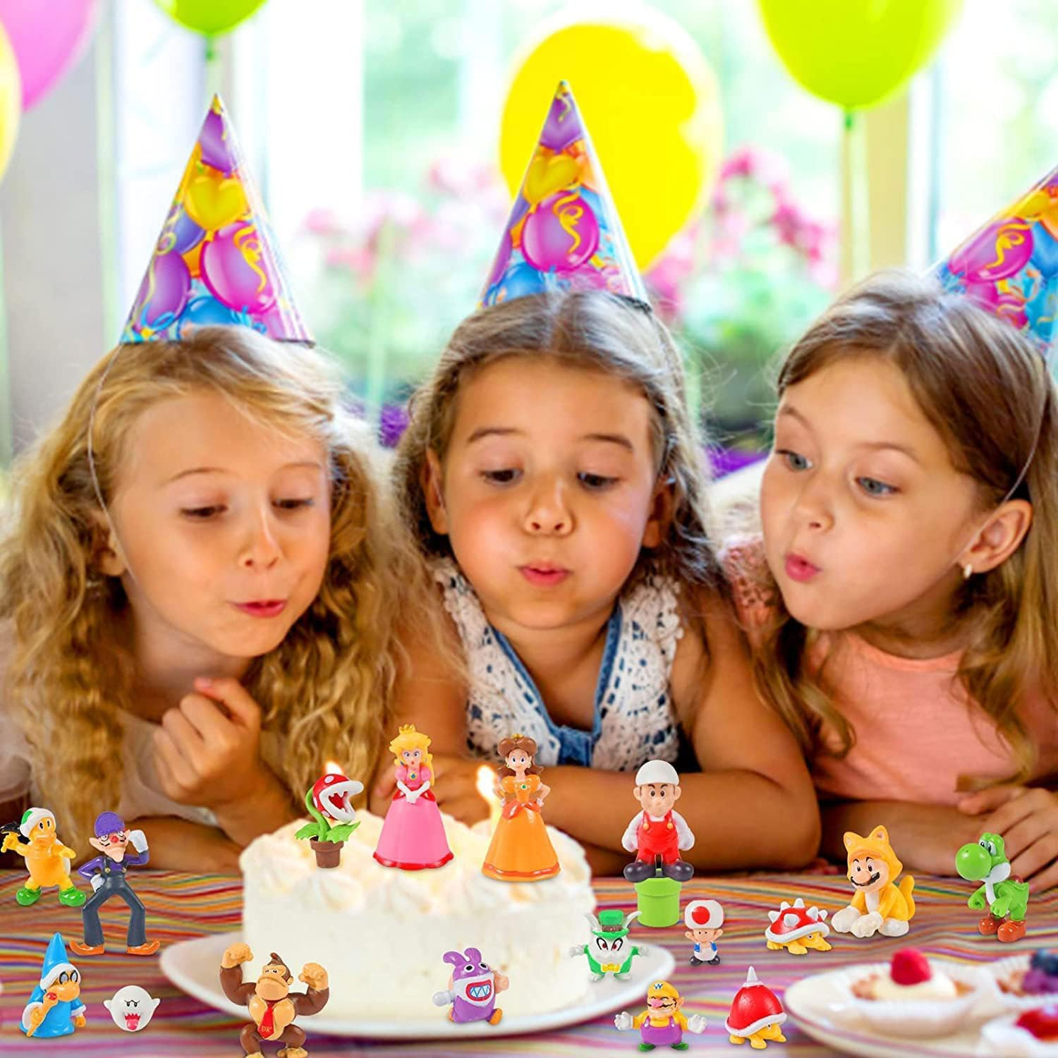 Pack of 18 Super Mario Cake Decorations, Birthday Decoration, Figures Set, Costume for Children, Party Cake Decoration image number 2