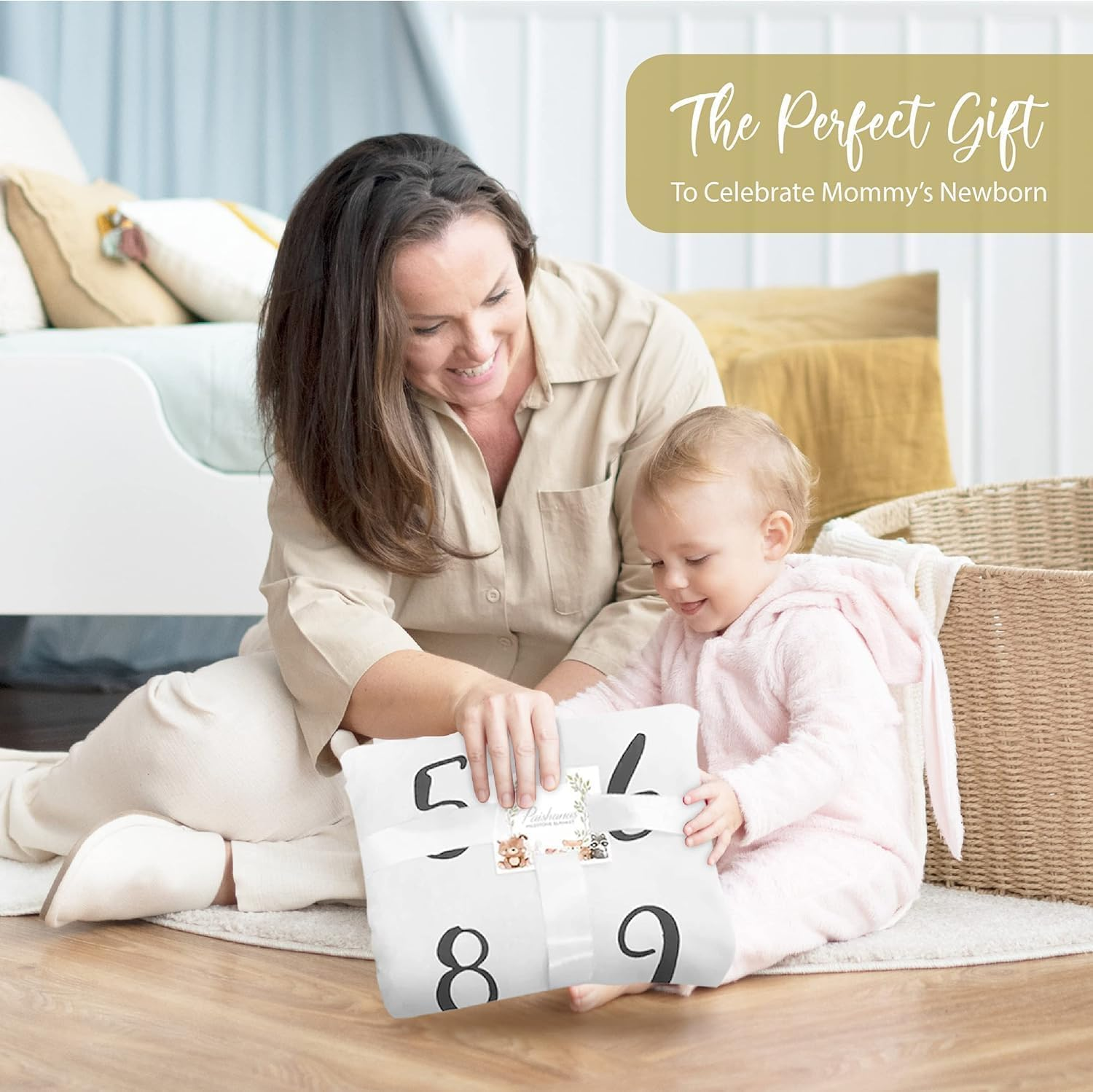 Baby Monthly Milestone Blanket, Soft Jungle Animals 30"X40" Newborn Boys and Girls'S image number 3