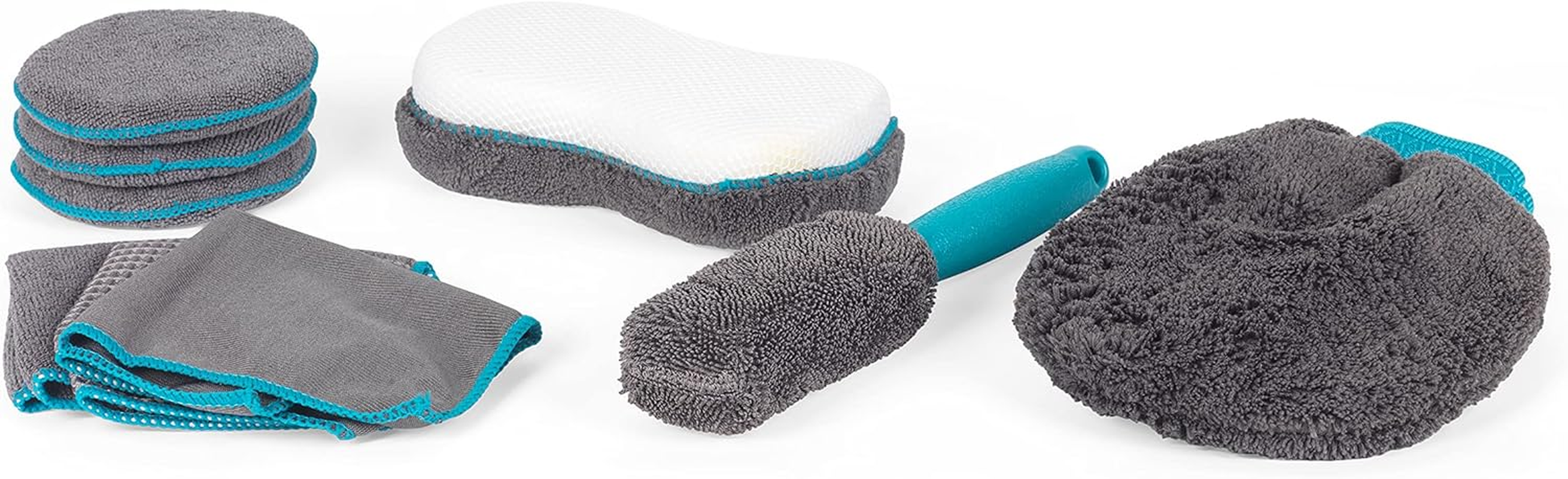 Beldray LA082190EU7 9 Piece Car Set, Includes Wheel Brush, Cleaning Pads, Mitt, Sponge and Cloths, Microfibre, Collects & Traps Dirt, Can Be Used Wet or Dry, Black image number 6