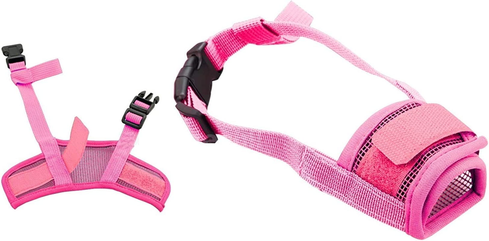 Dog Muzzles Muzzles for Dog, Best to Prevent Biting, Chewing and Barking Anti-Biting Barking Muzzles Adjustable Dog Mouth Cover or Small Medium Large Extra Dog (Large, Pink)