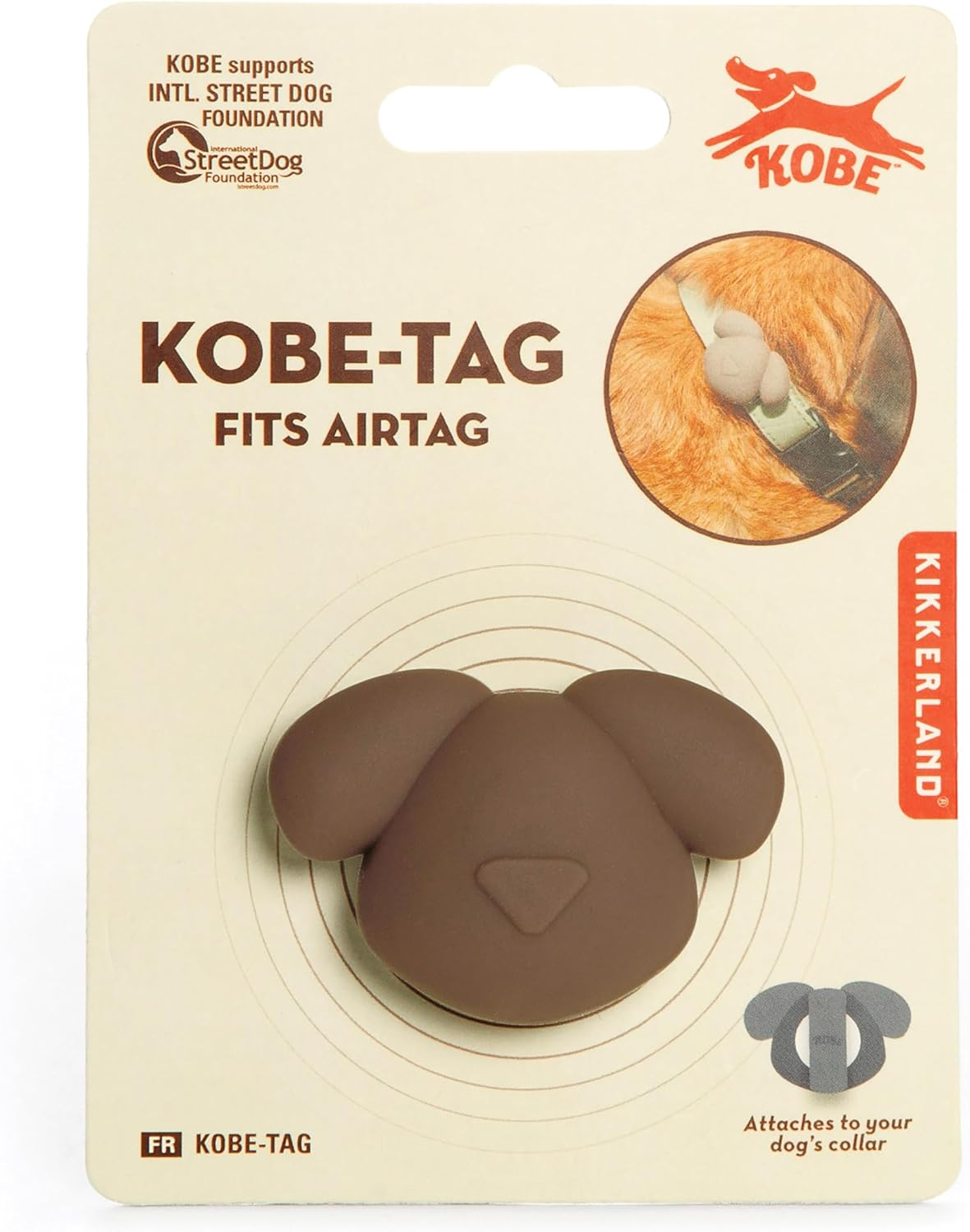 Kikkerland Dog Collar Kobe-Tag, 5.7 X 2 X 4 Cm