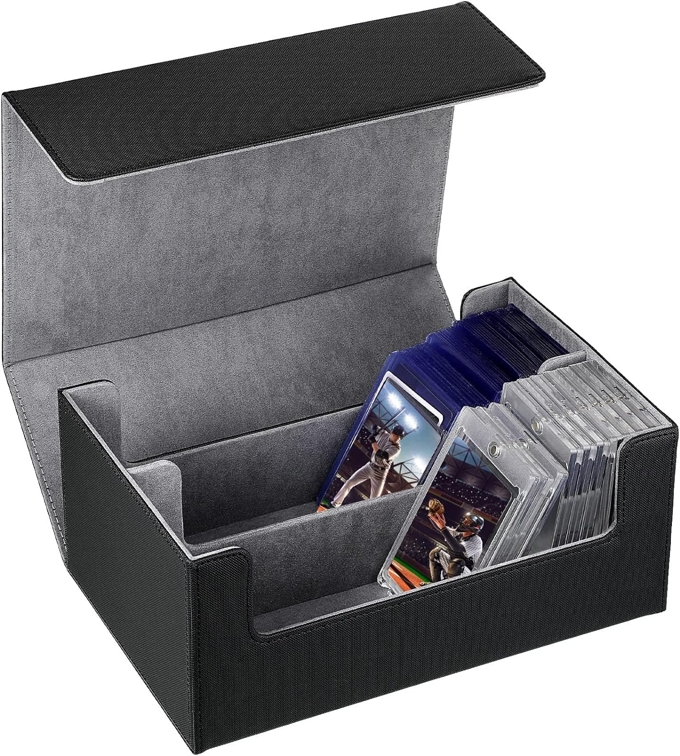 YOZOTI Deck Card Storage for 72 Magnetic Card, 2 Rows Deck Trading Cards Box Holding Compatible with TCG Loader MTG Storage Boxes for Baseball Play Cards