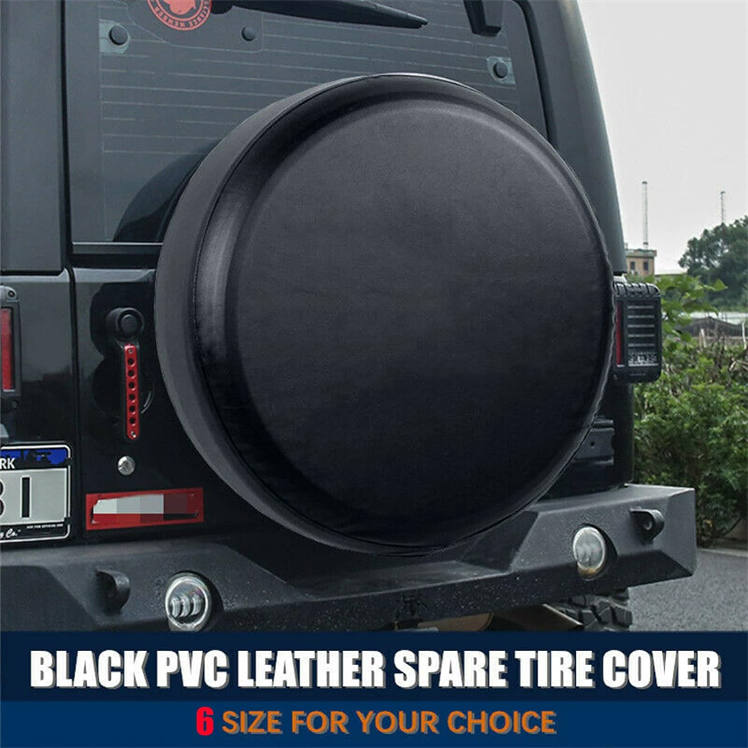 16'' Trailer Spare Wheel Tyre Cover Camper RV Caravan SUV Boat Tire 235/70R17 235/75R16 255/75R15 245/75R15 Compatible with Pajero 265/65R17 Prado 265/60R18 Diameter 30''-31'' 75Cm~79Cm image number 4