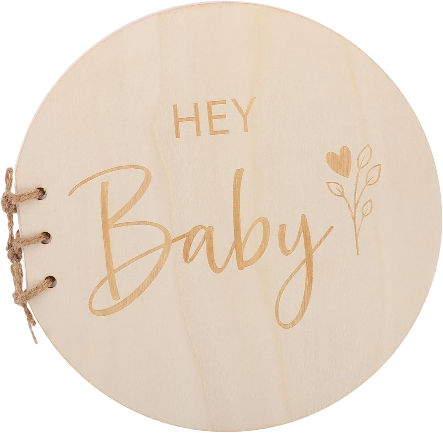 Wooden Baby Shower Guest Book Natural Wood Sign-In Book Rustic Keepsake Memory Album for Baby Shower Party image number 2