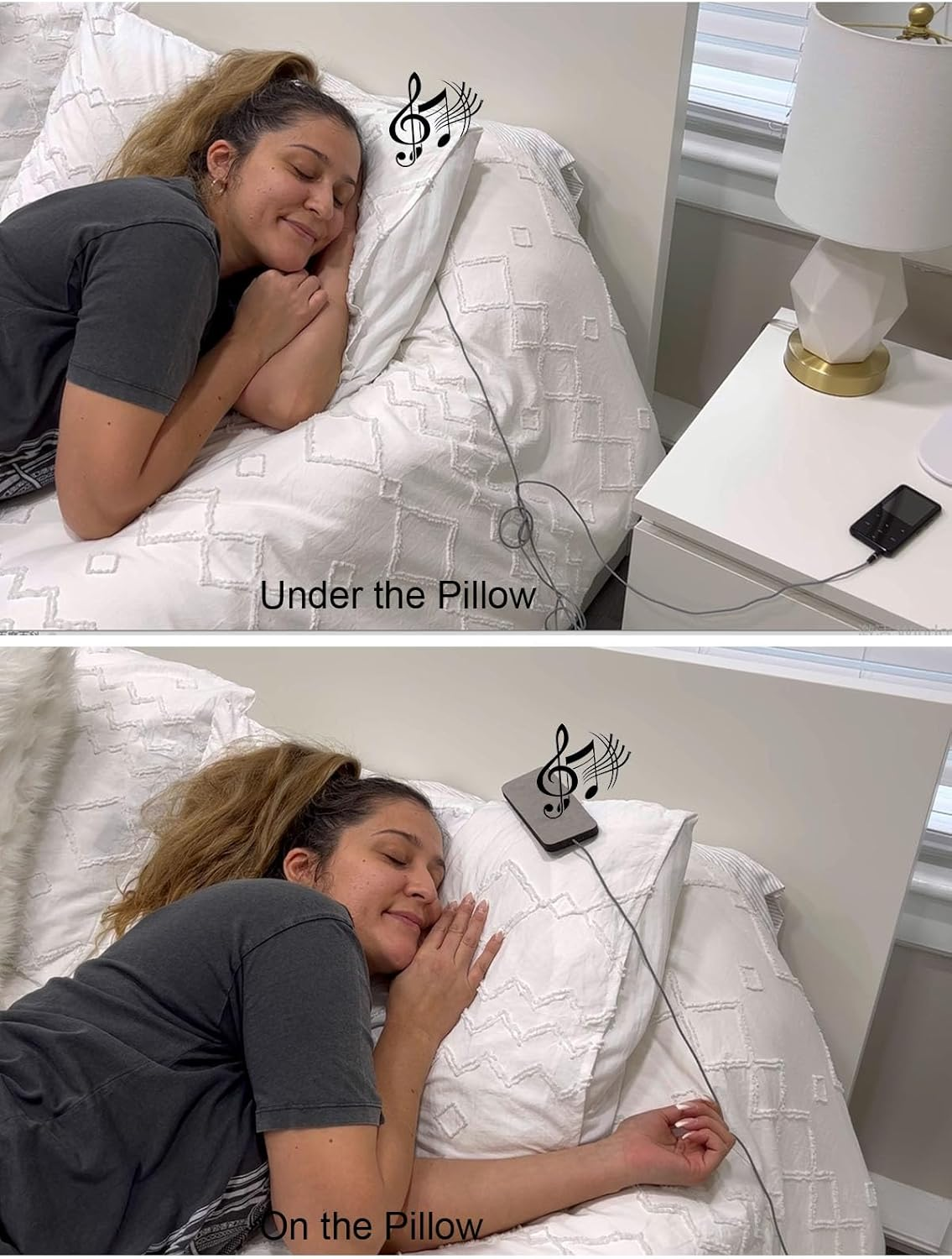 MMUSS Pillow Speaker for Sleeping, Sleep Headphones with Ultra Thin Stereo Speakers.For Side Sleeping,Sports,Travel,Meditation image number 2