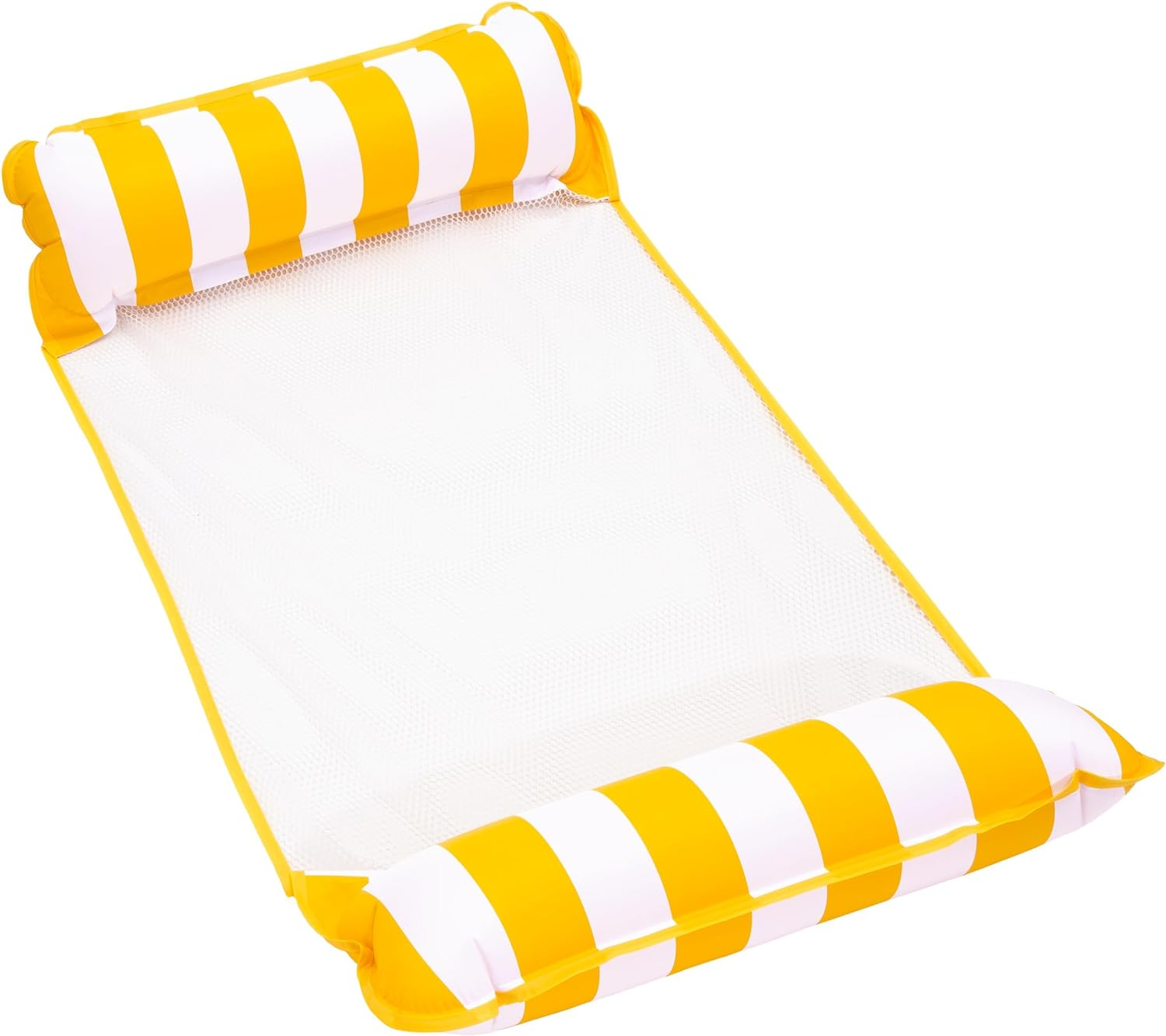 Aqua Original 4-In-1 Monterey Hammock Pool Float & Water Hammock &ndash; Multi-Purpose, Inflatable Pool Floats for Adults &ndash; Patented Thick, Non-Stick PVC Material &ndash; Golden Sunshine - Blue Fern image number 2