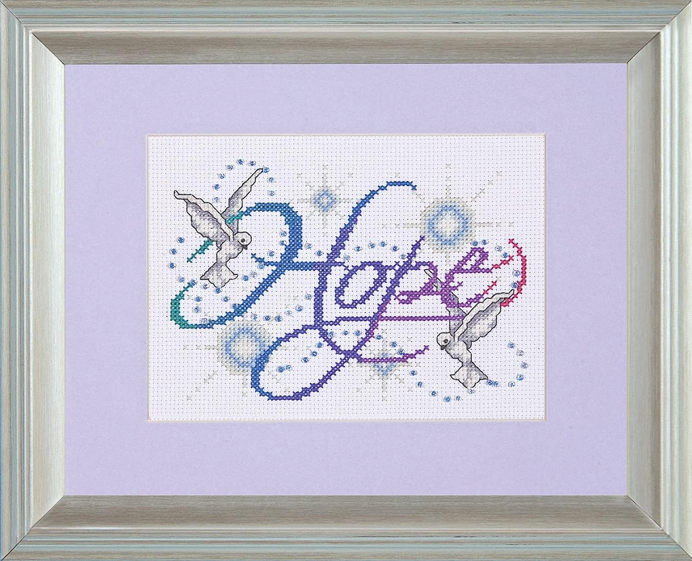 Tobin DW9796 14 Count Hope Counted Cross Stitch Kit, 5 by 7-Inch image number 1