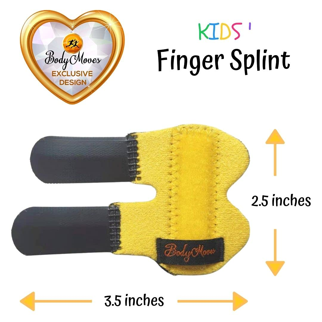 Bodymoves Finger Splints for Teens and Little Pinky Mallet Broken Trigger Finger Post Operative Care (Sunny Yellow) image number 6
