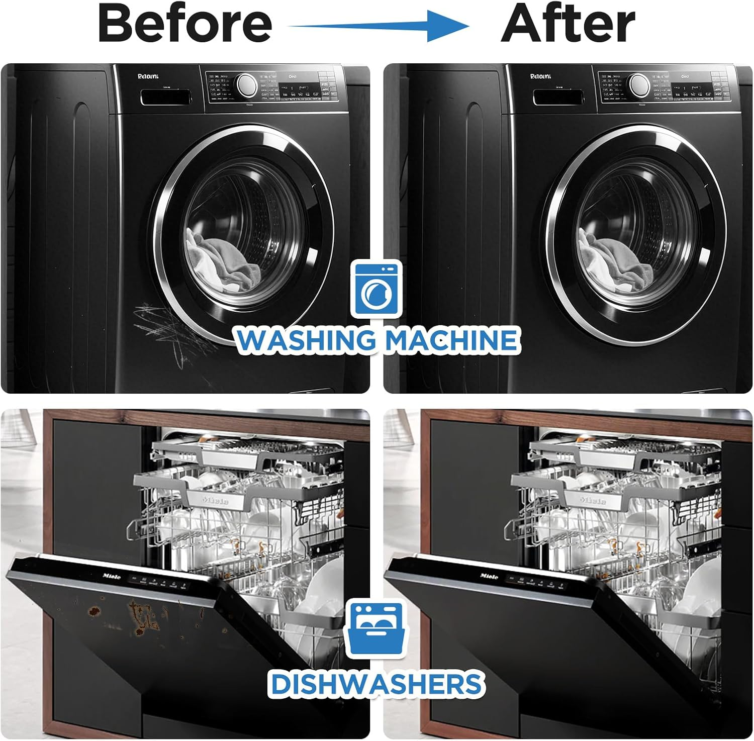 Black Paint Semi-Gloss Black Multi Surface Touch up Paint Repair for Wall,Door,Cabinets,Wood,Furniture, Appliance,Tile,Porcelain,Touch up Paint Pen for Refrigerators,Washers,Dishwashers,Microwave image number 6