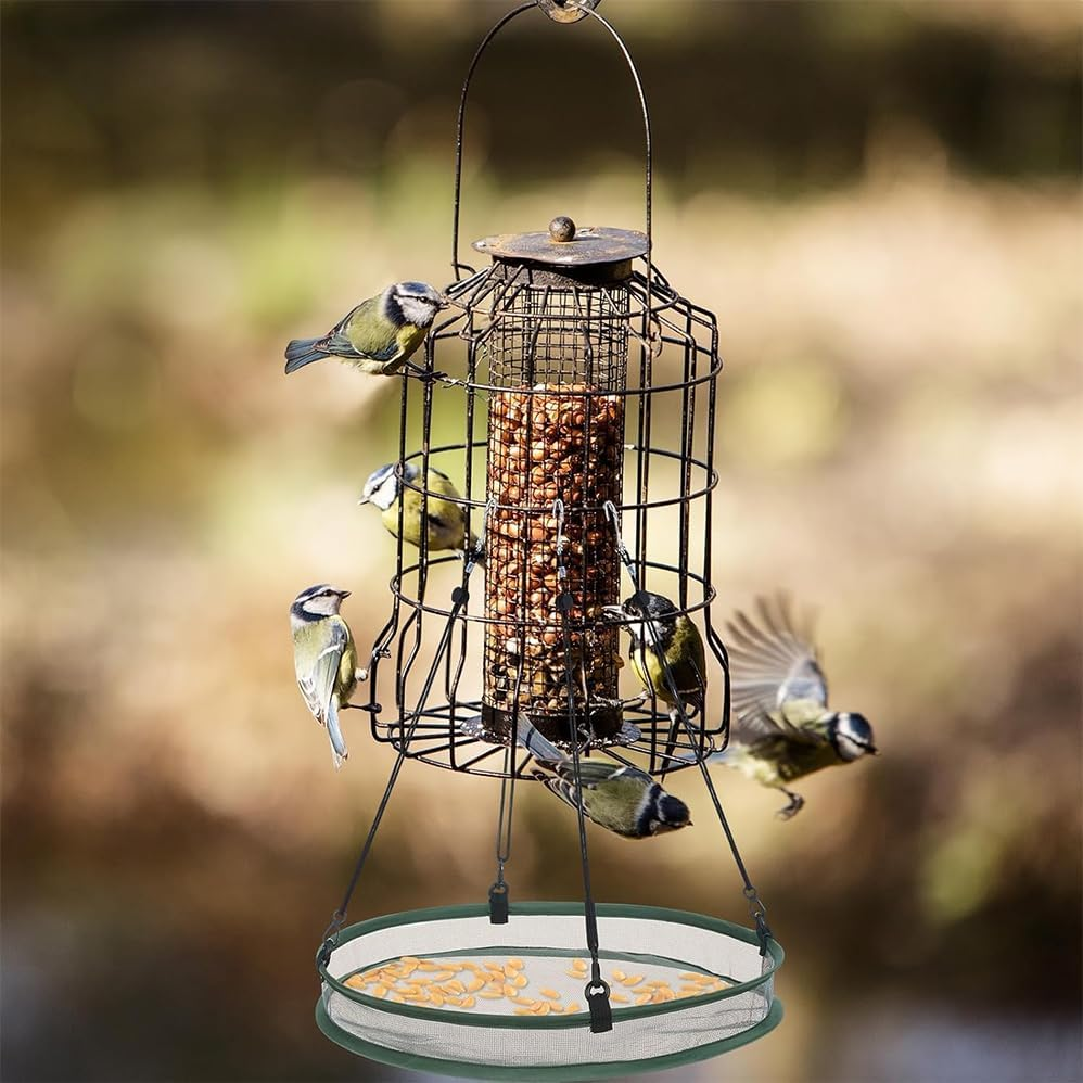 2 Pcs Bird Seed Catcher Trays for Hanging Bird Feeder Platform, Universal Wild Birds Seed Catcher Hanging Hoop Platform for Hummingbird Feeders Bee Feeder Outdoor Garden Accessories. image number 2