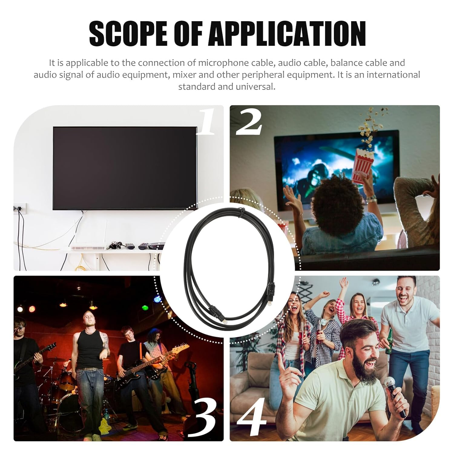 COHEALI 2Pcs 1.5M Fiber Audio Cable Digital Optical Cable Male to Male Cord for Sound Bar Tv DVD Cd Connection Optical Audio Cord for Home Theater image number 6